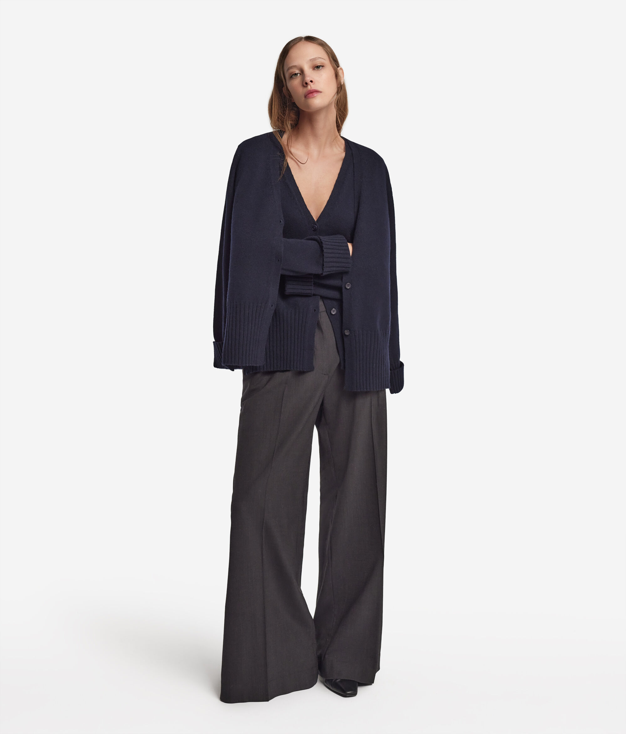 Càrdigan amb escot en punta de Cashmere Ultrasoft