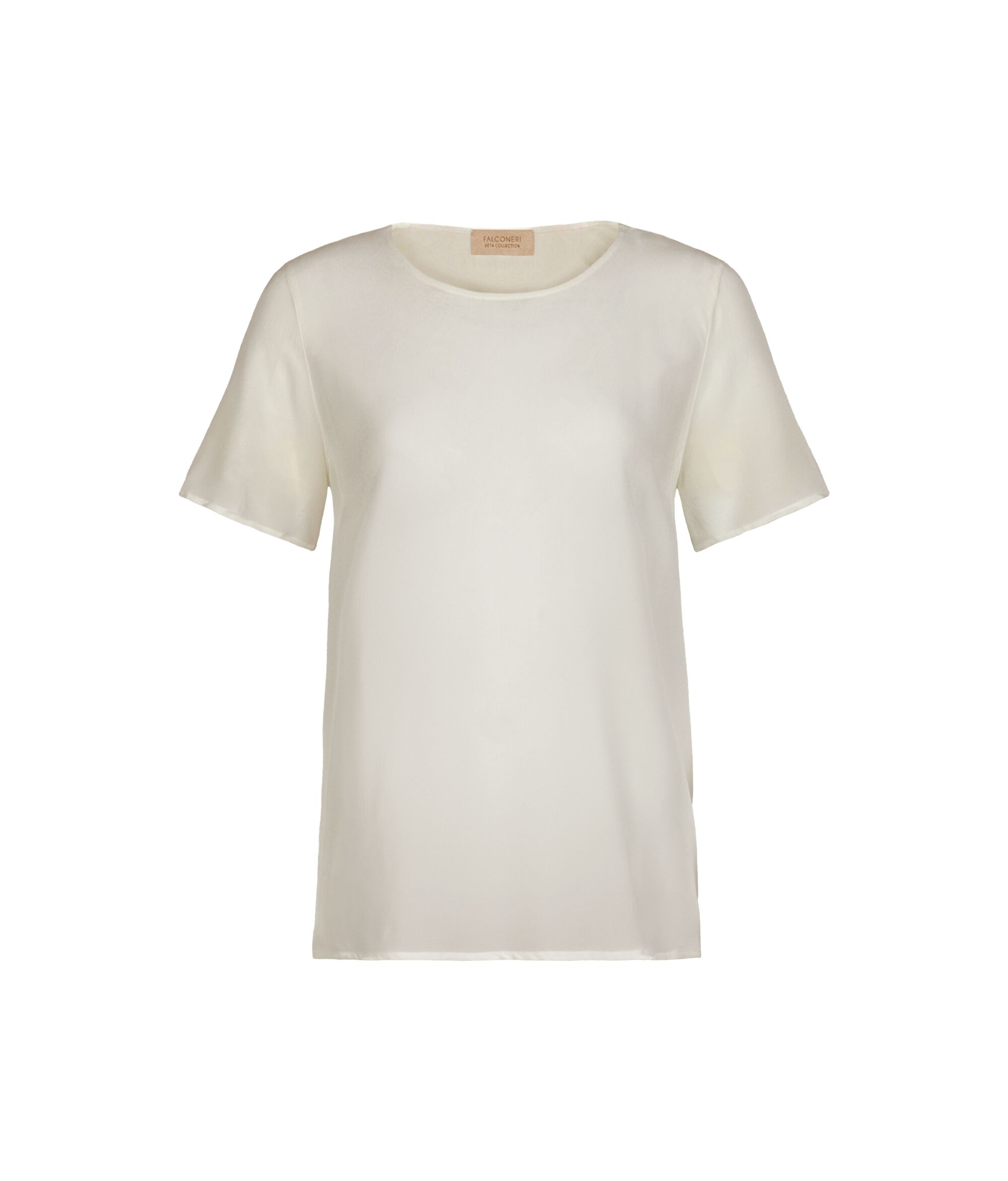 Yuvarlak Yaka İpek T-shirt_8356