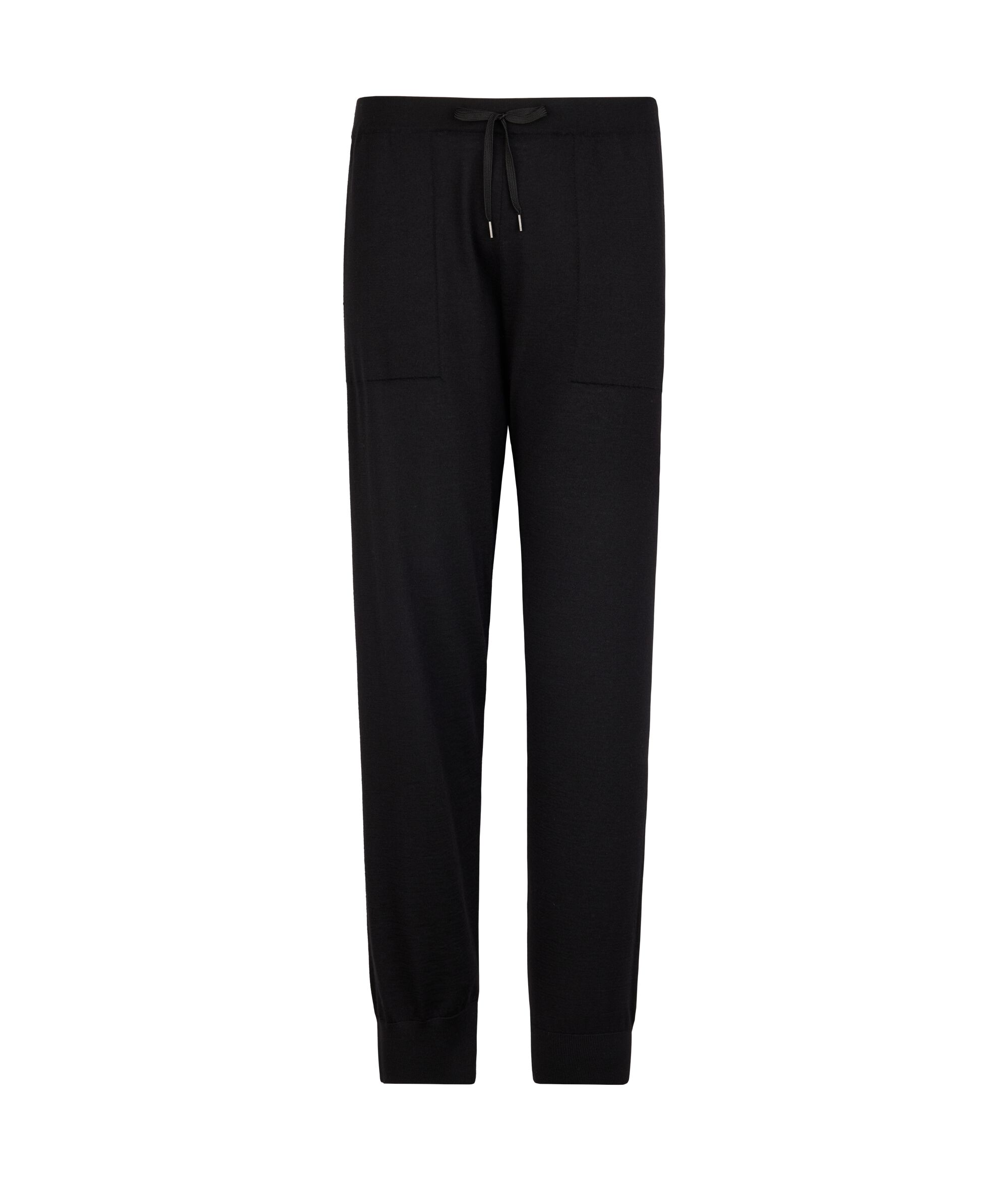 Pantalons de Cashmere Ultrafine Colore Negre
