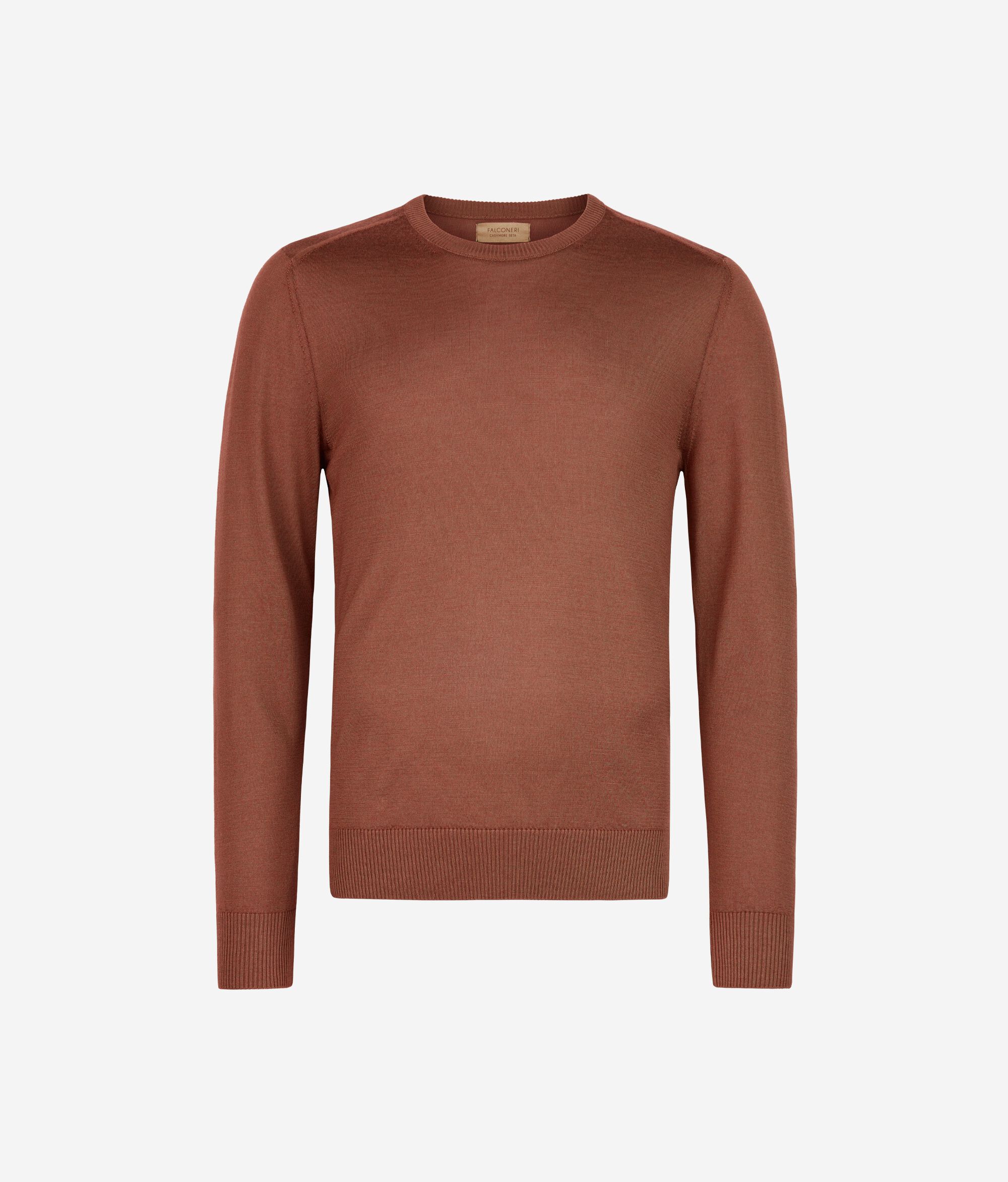 Pulover od kašmira i svile s kružnim ovratnikom