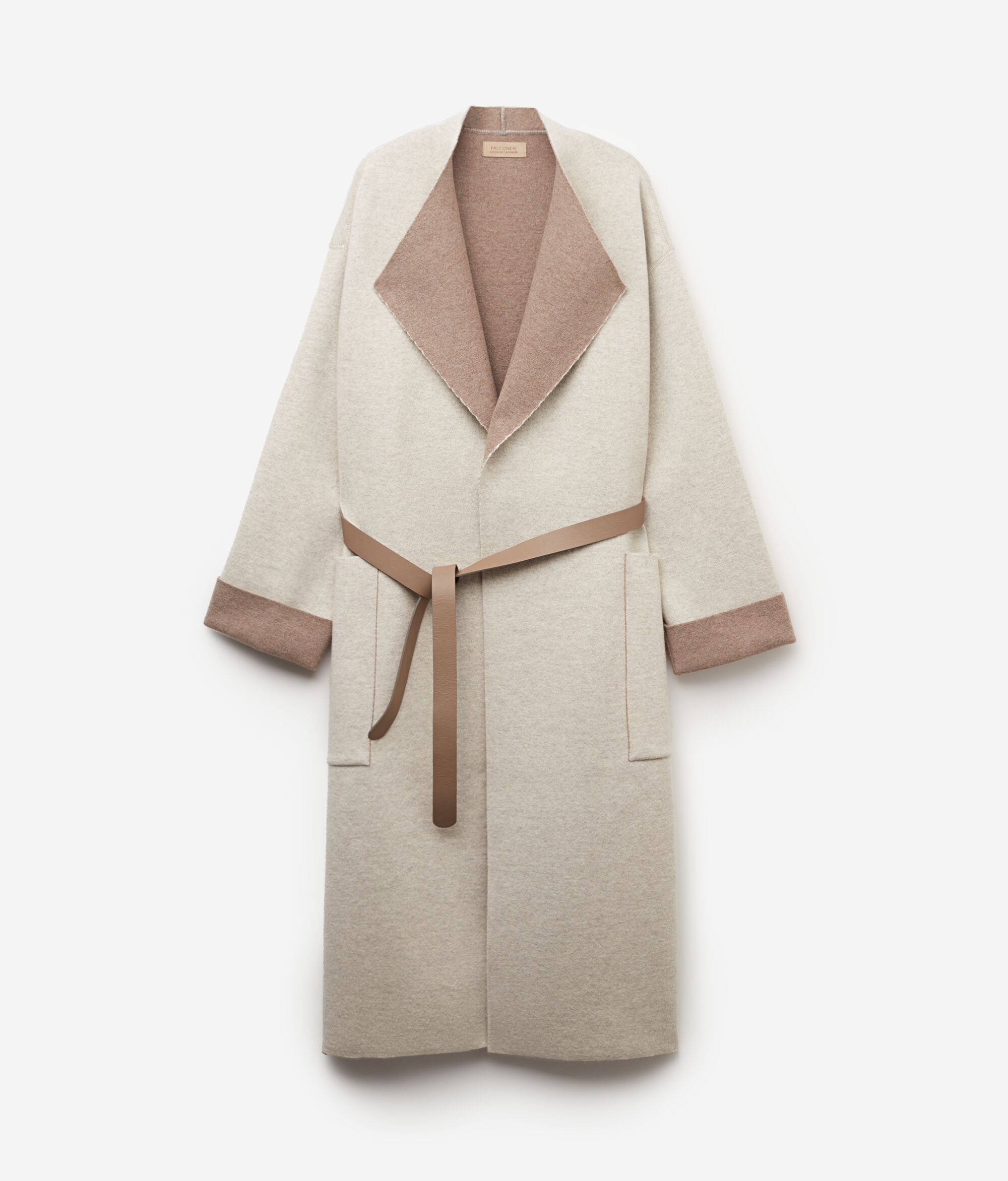 Μακρύ Παλτό με Σκισίματα από Cashmere