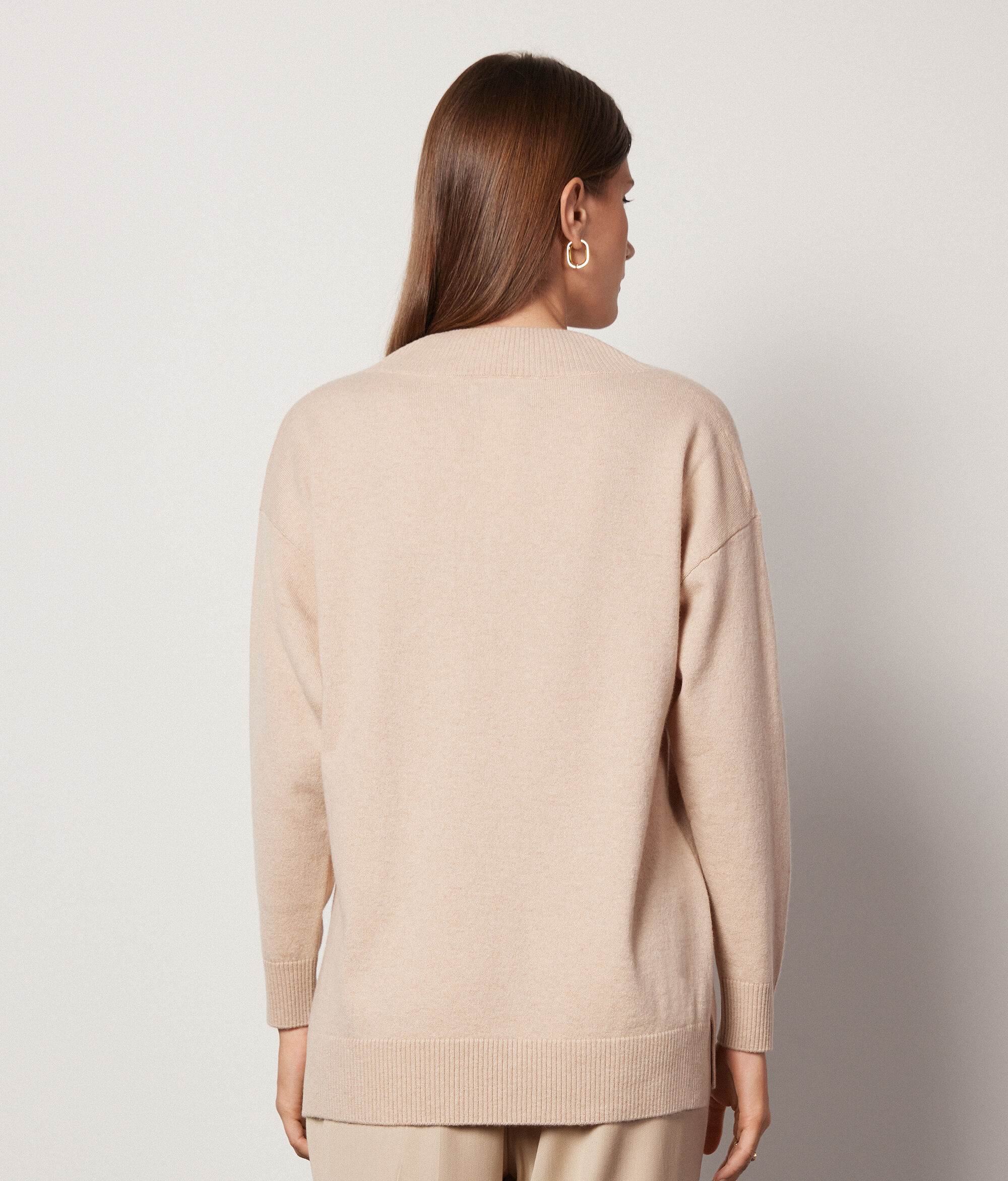 Pull en cachemire femme oversize col V