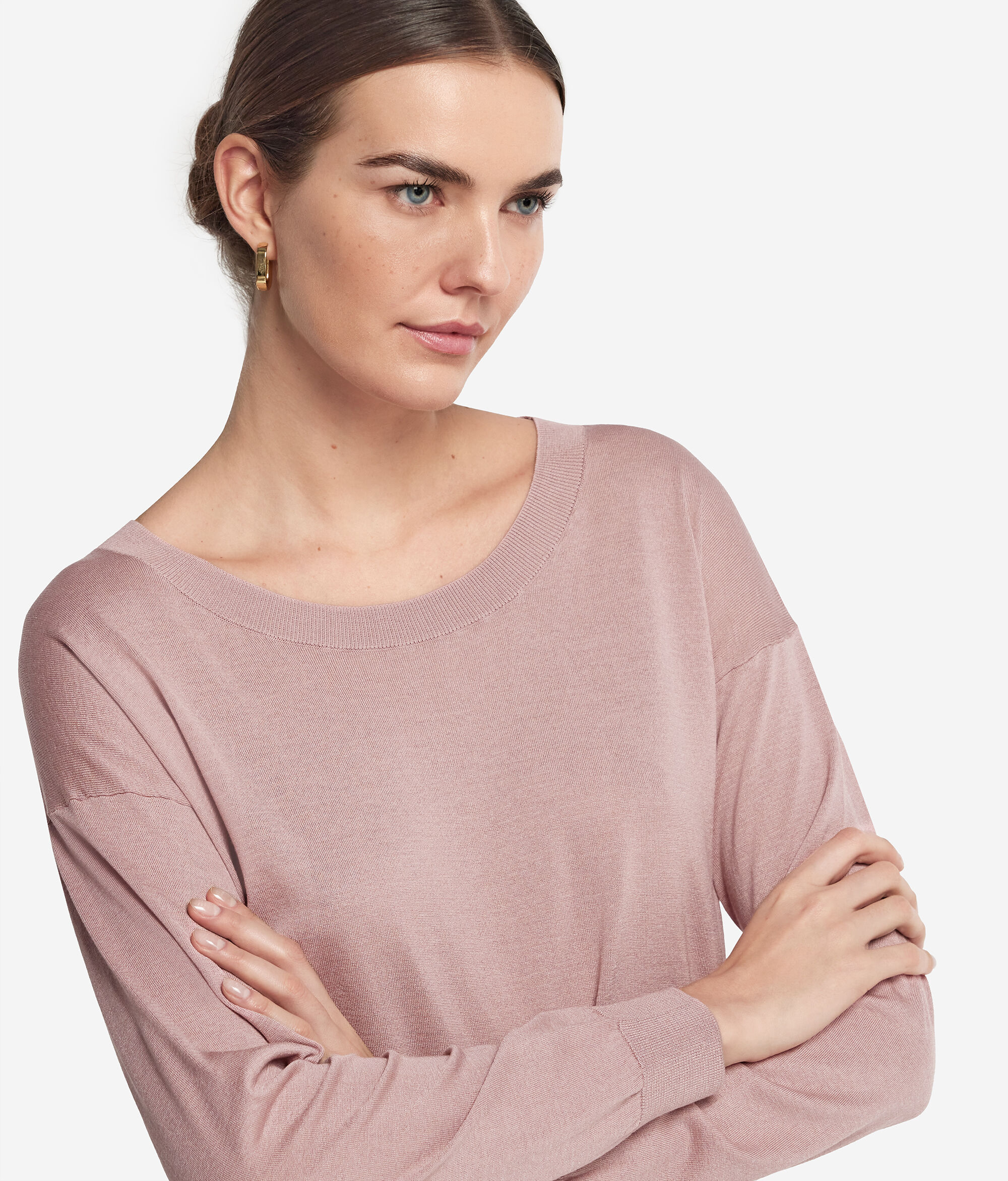 Silk and Cotton Crewneck Sweater