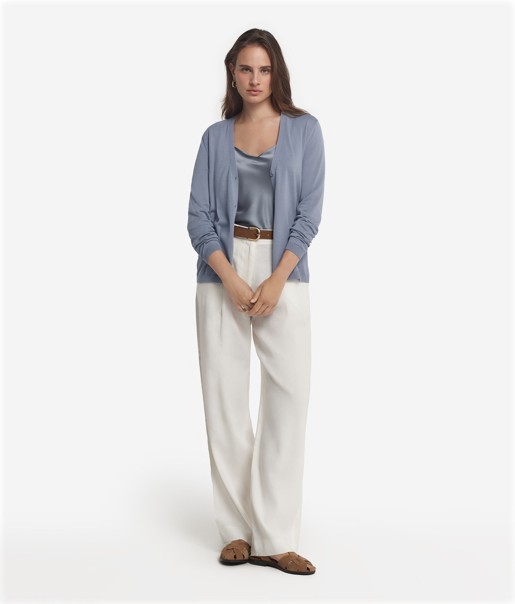 Cardigan Maniche Lunghe in Cotone Fresh