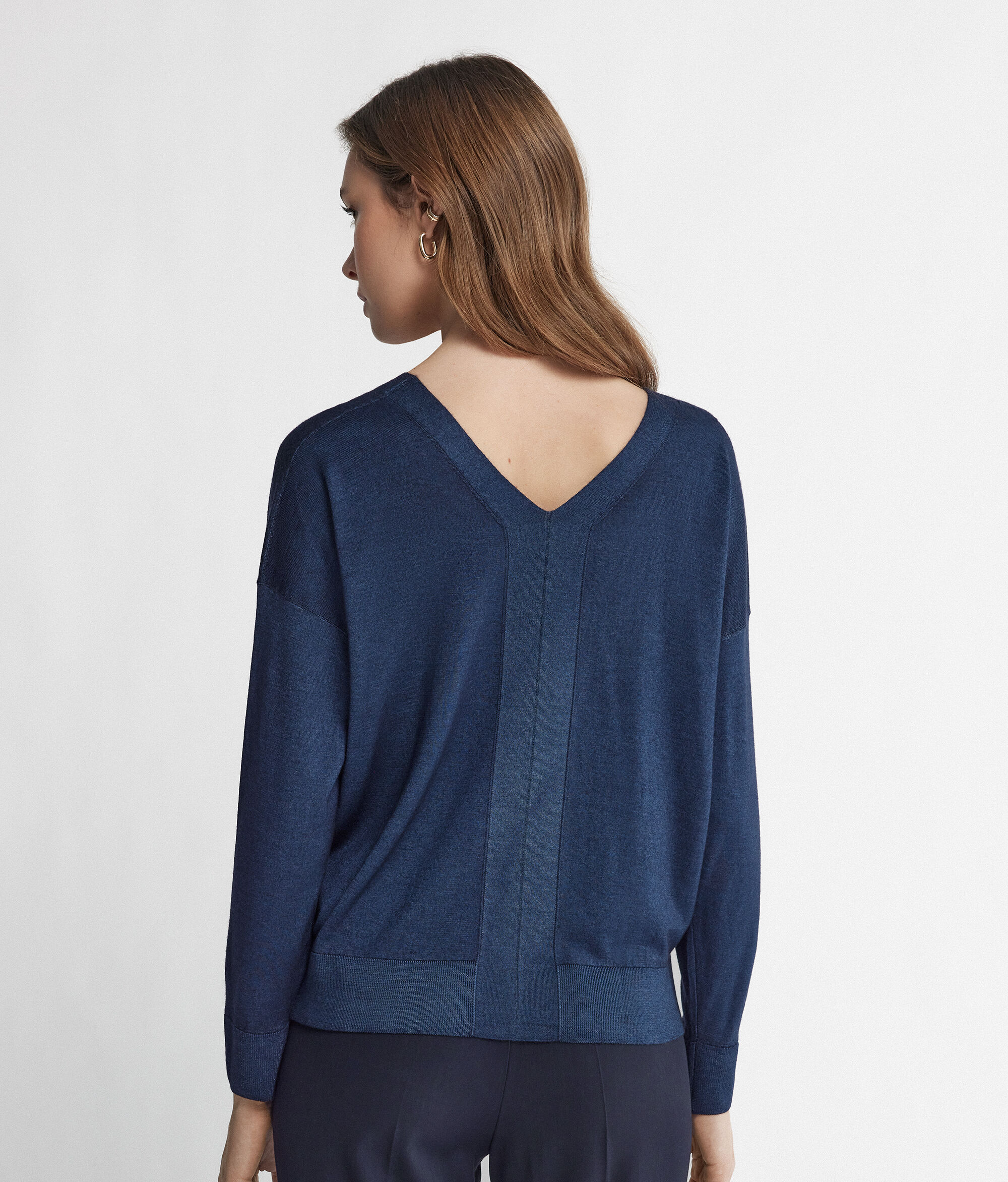 Pullover mit V-Ausschnitt aus Kaschmir Ultrafine