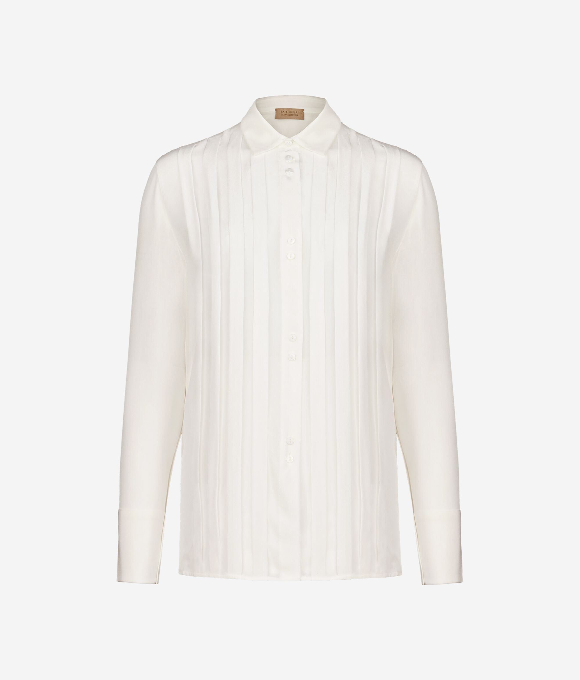 Silk pleated shirt