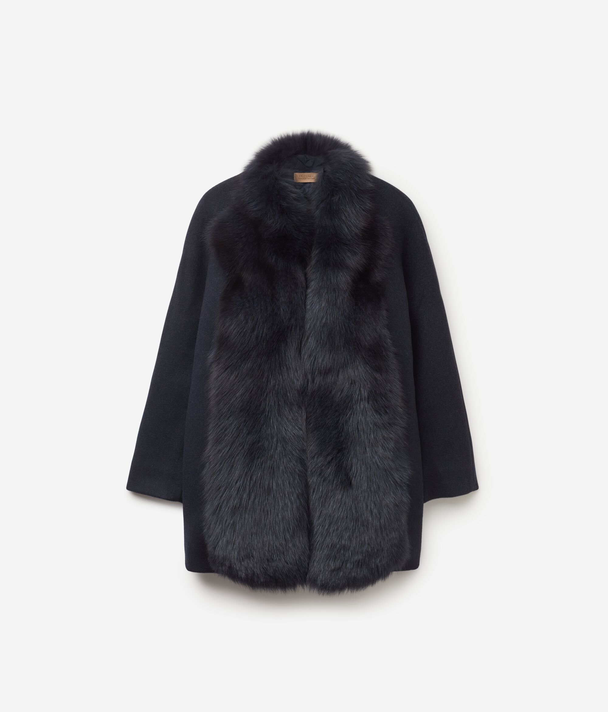 Пальто из кашемира с мехом