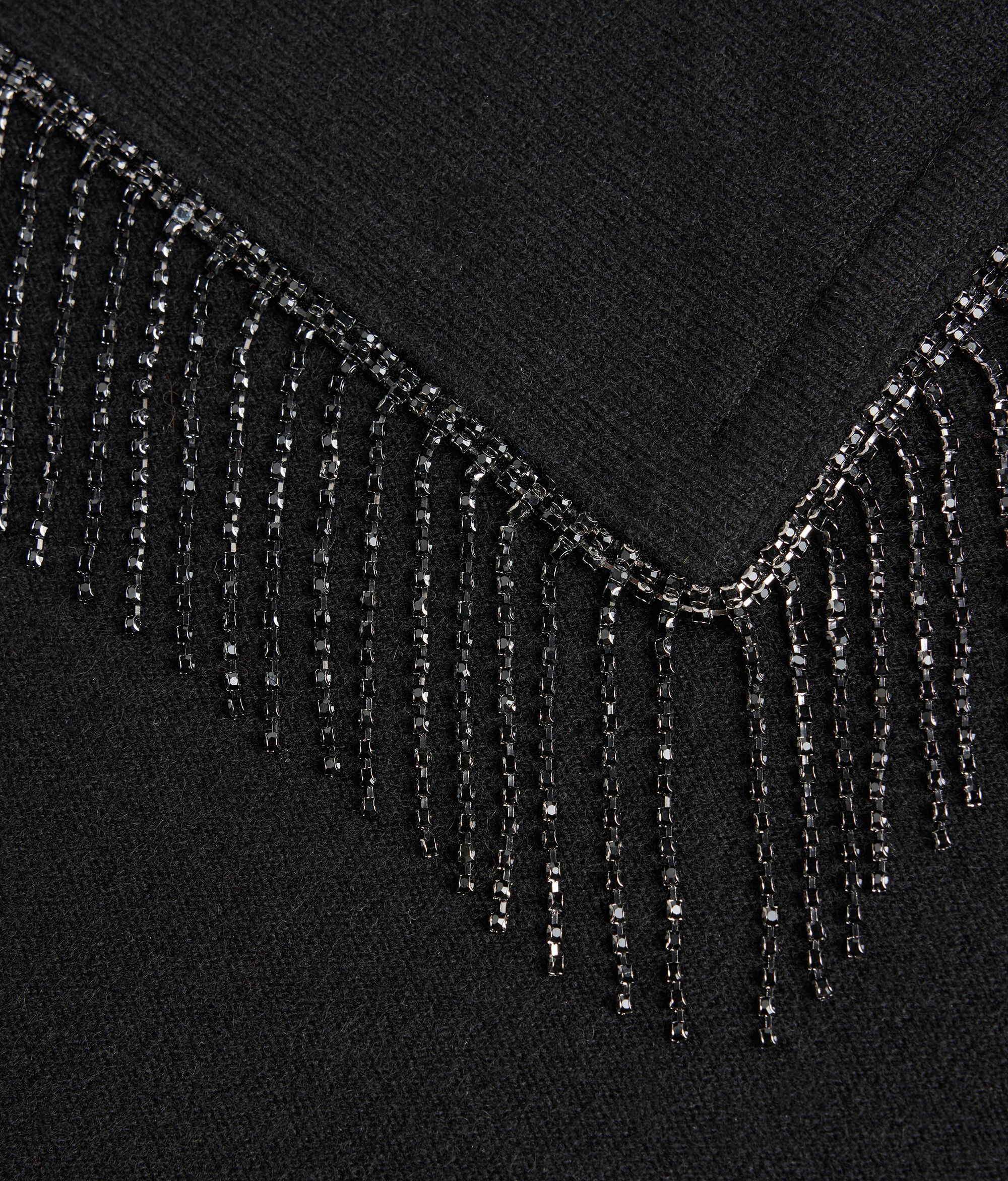 Шарф-бандана из ультрамягкого кашемира со стразами