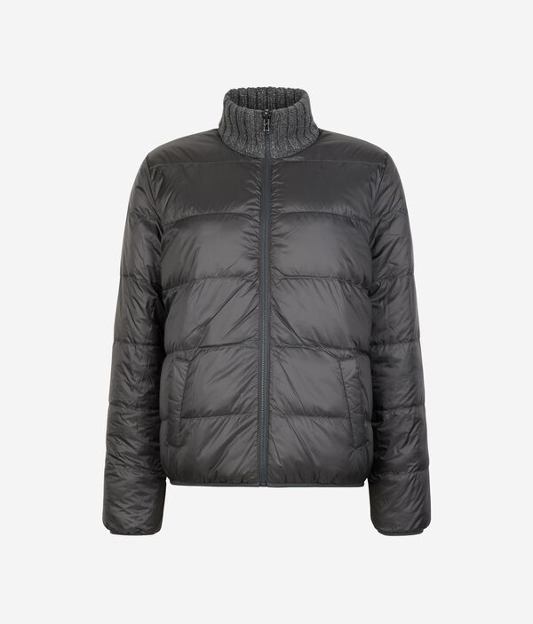 Двусторонний пуховик из кашемира с нитью ламе