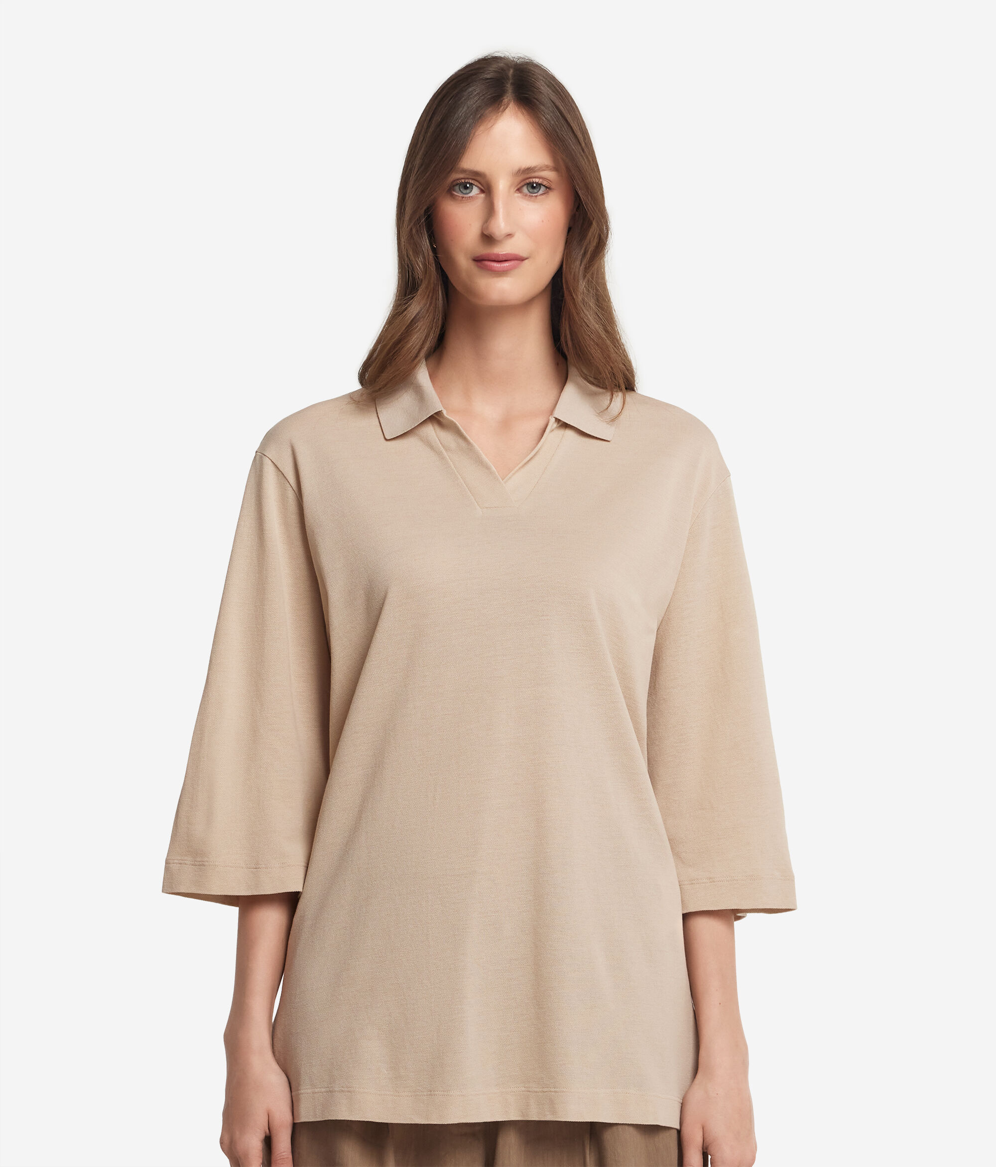 Cotton Piqué and Silk Polo