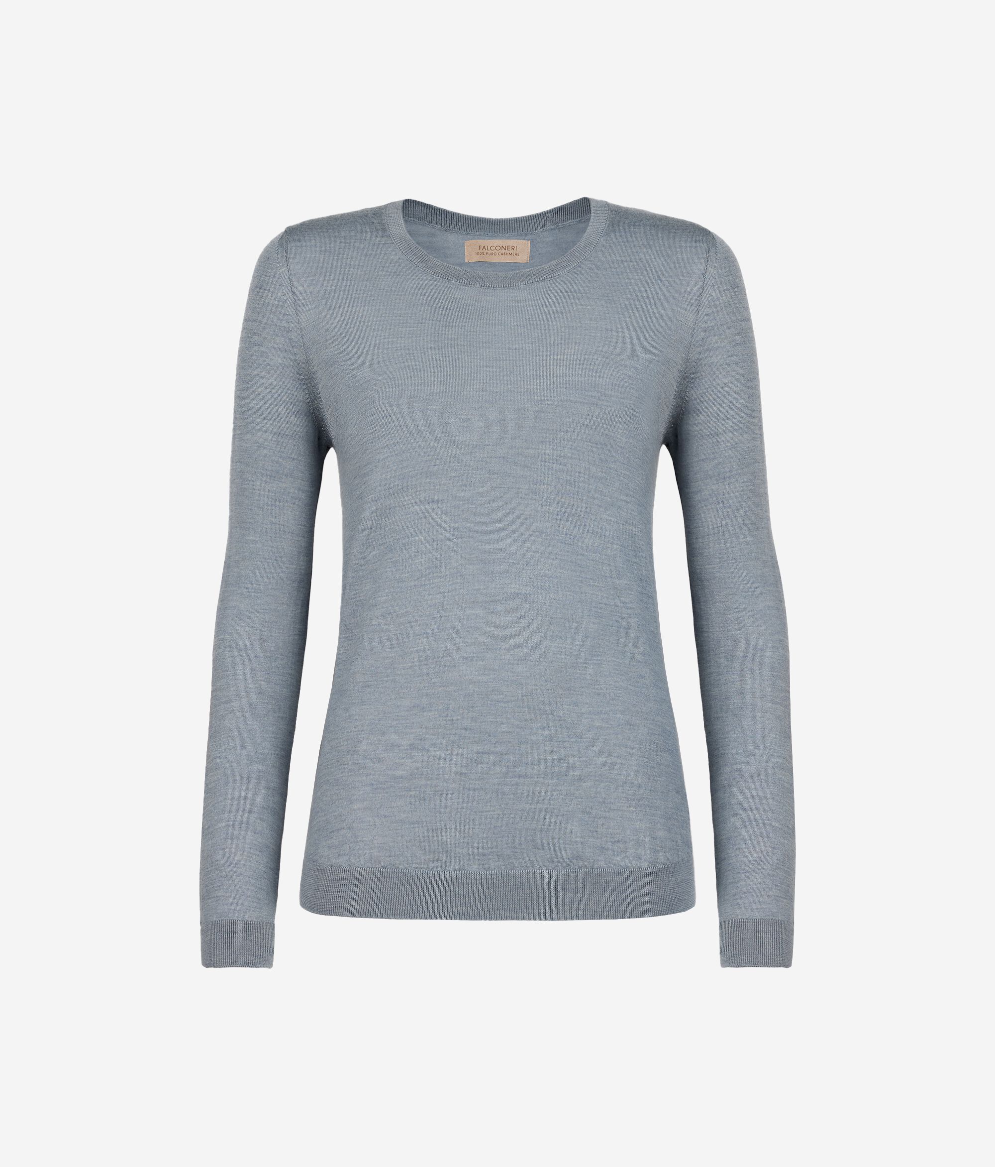 Pull femme à col rond en cachemire ultra-fin