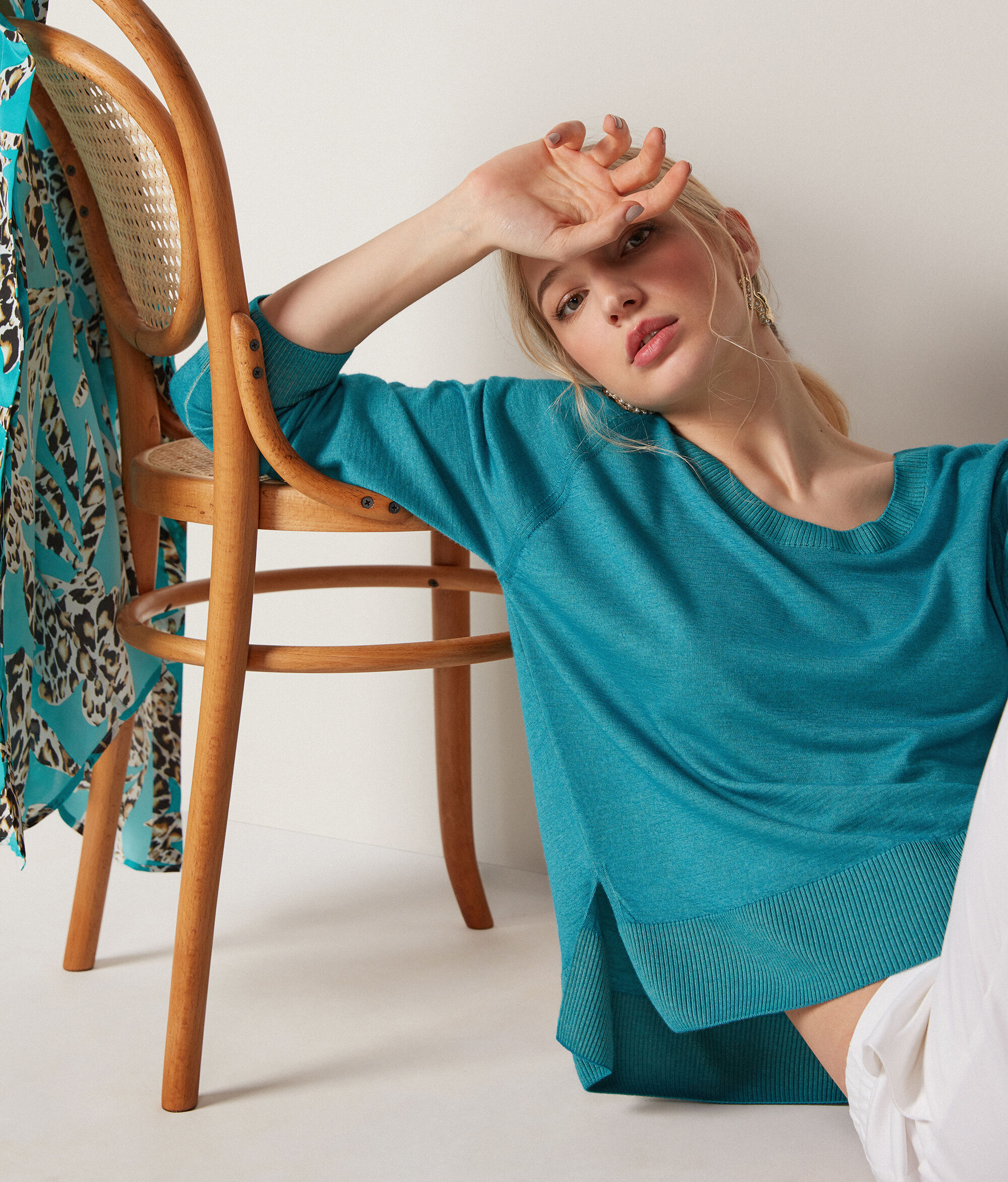 Ultrafine Cashmere ワイドUネック セーター