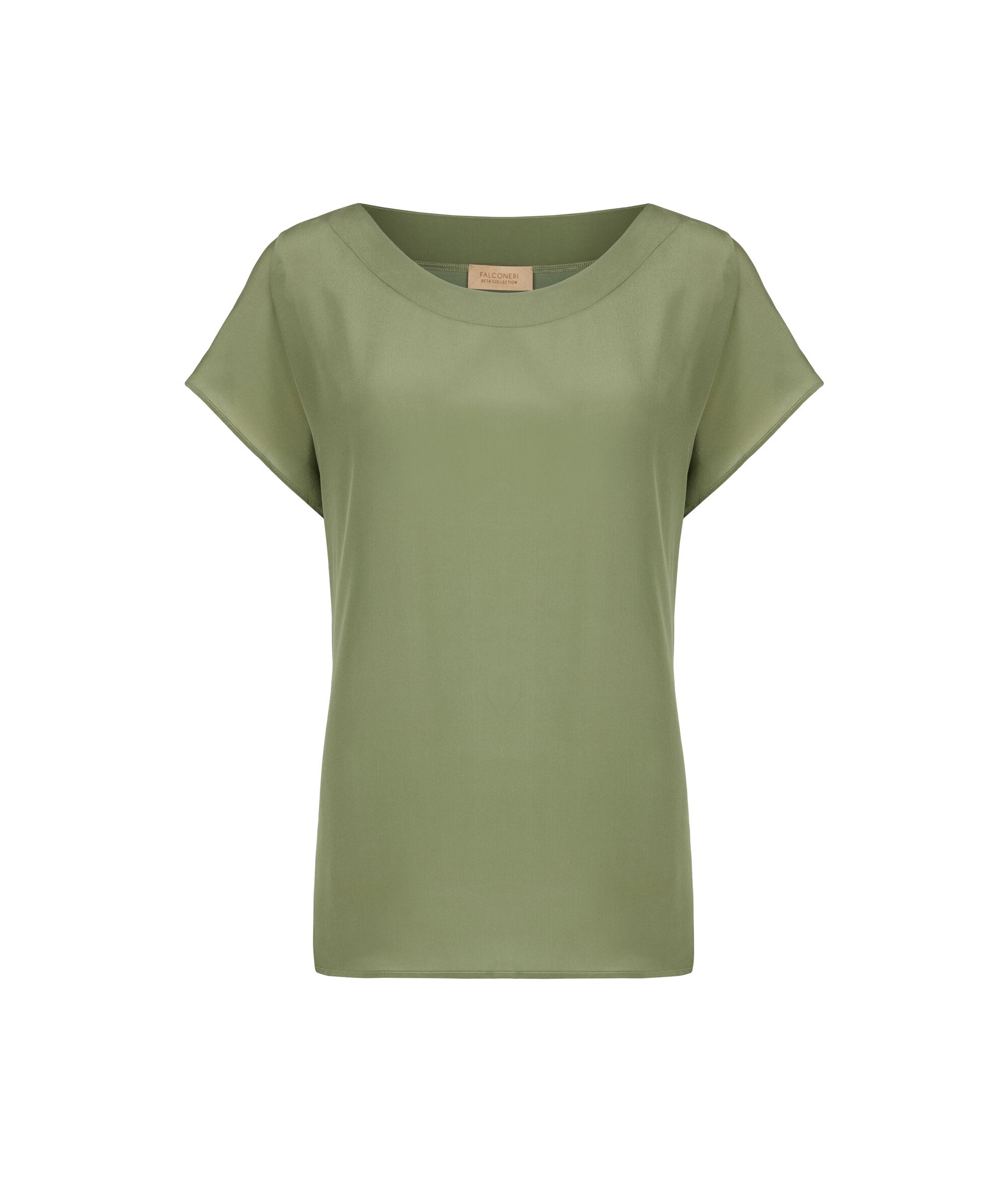 Silk and Modal Boatneck T-shirt