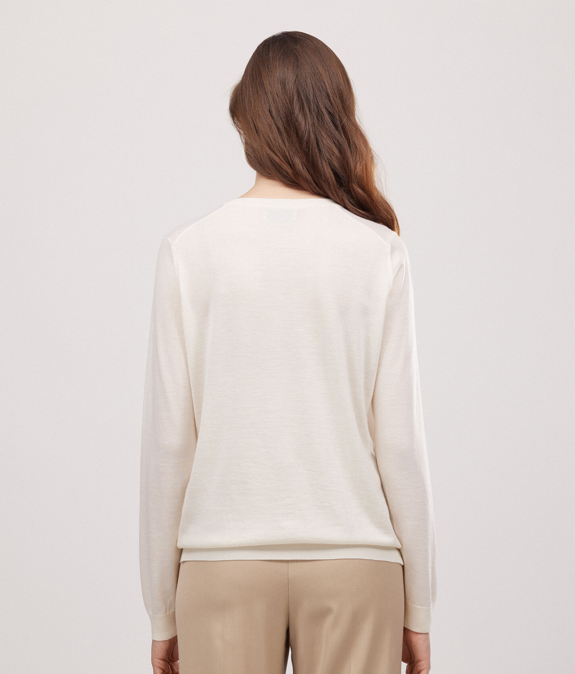 Crewneck Cardigan in Ultrafine Cashmere