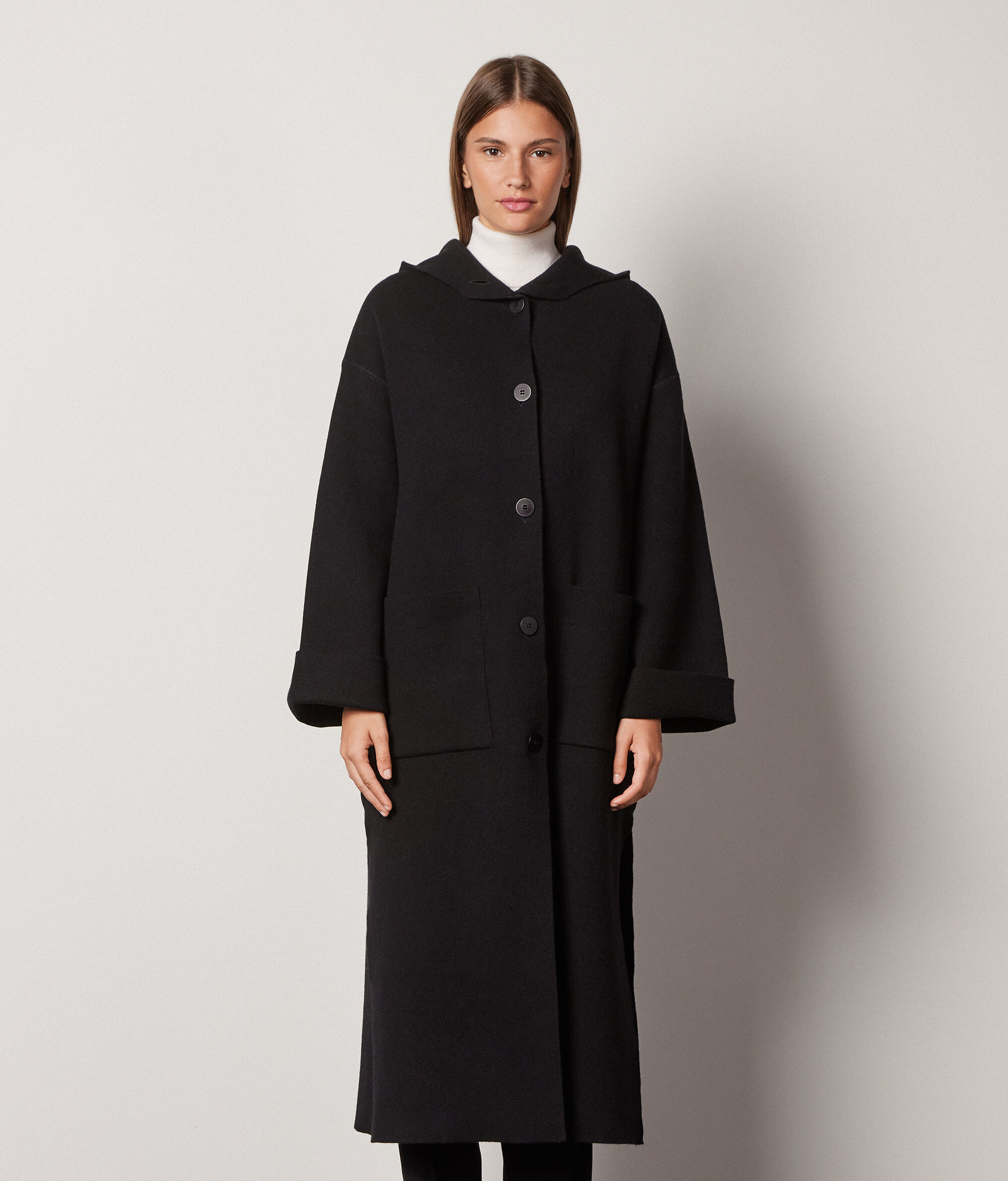 Cappotto in Cashmere Ultrasoft con Cappuccio