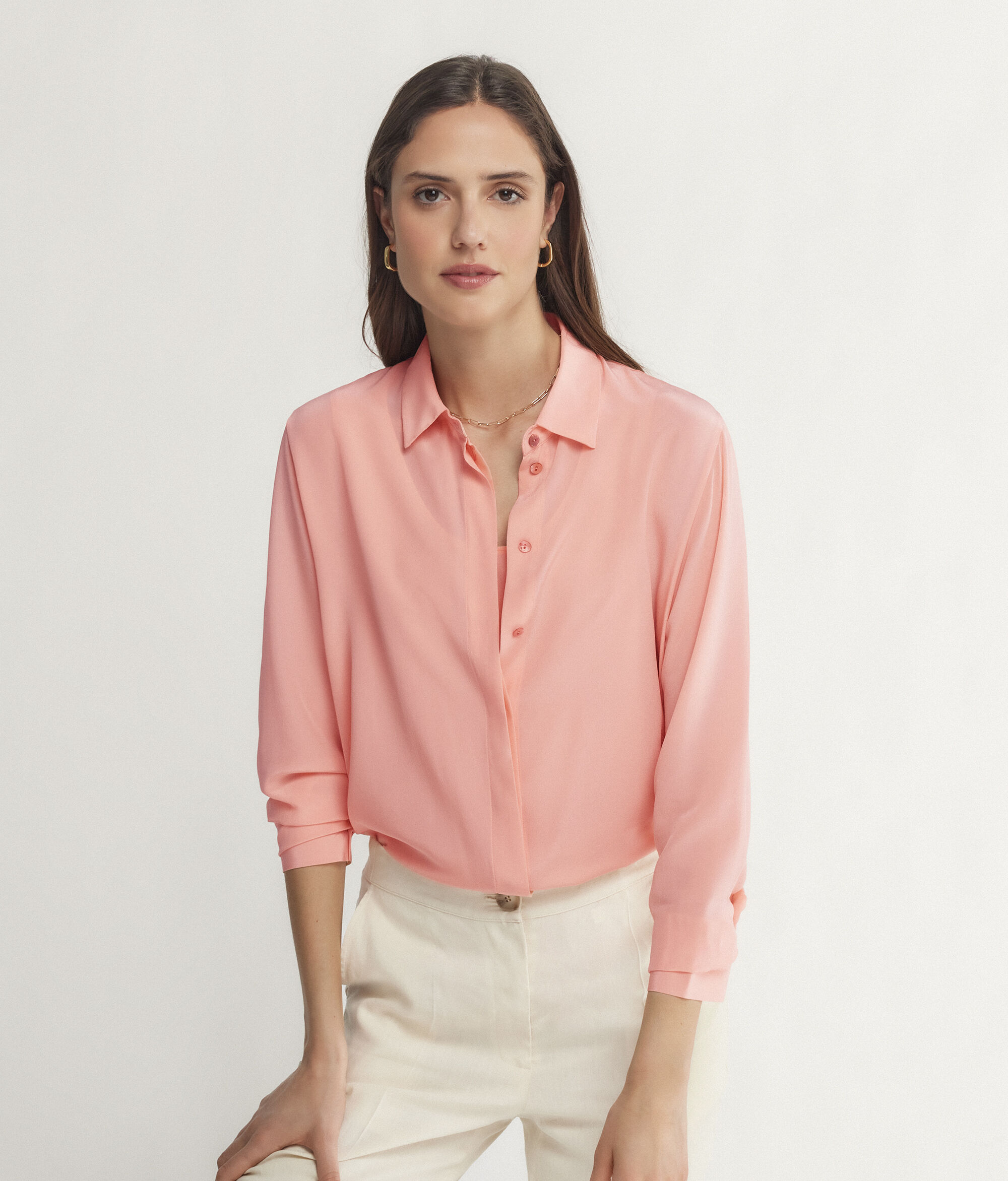 Camicia in Seta con Colletto