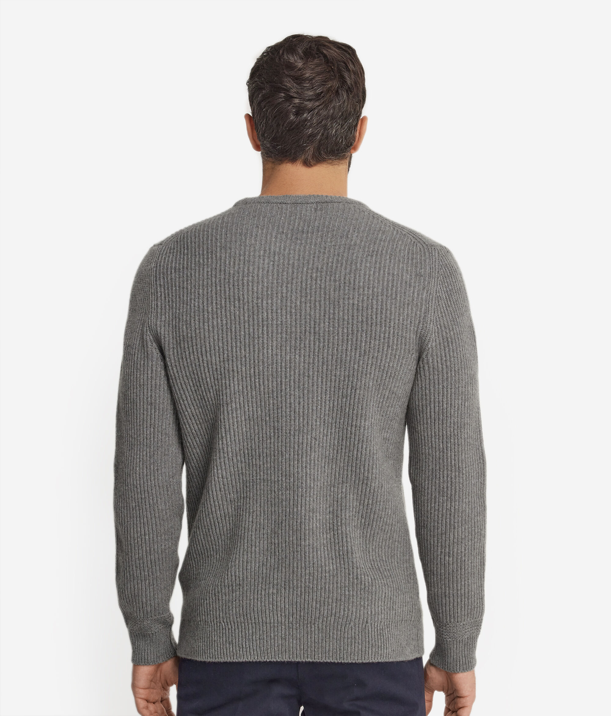 Μπλούζα με Στρογγυλή Λαιμόκοψη από Ultrasoft Cashmere με Πλέξη Αγγλικό Λάστιχο