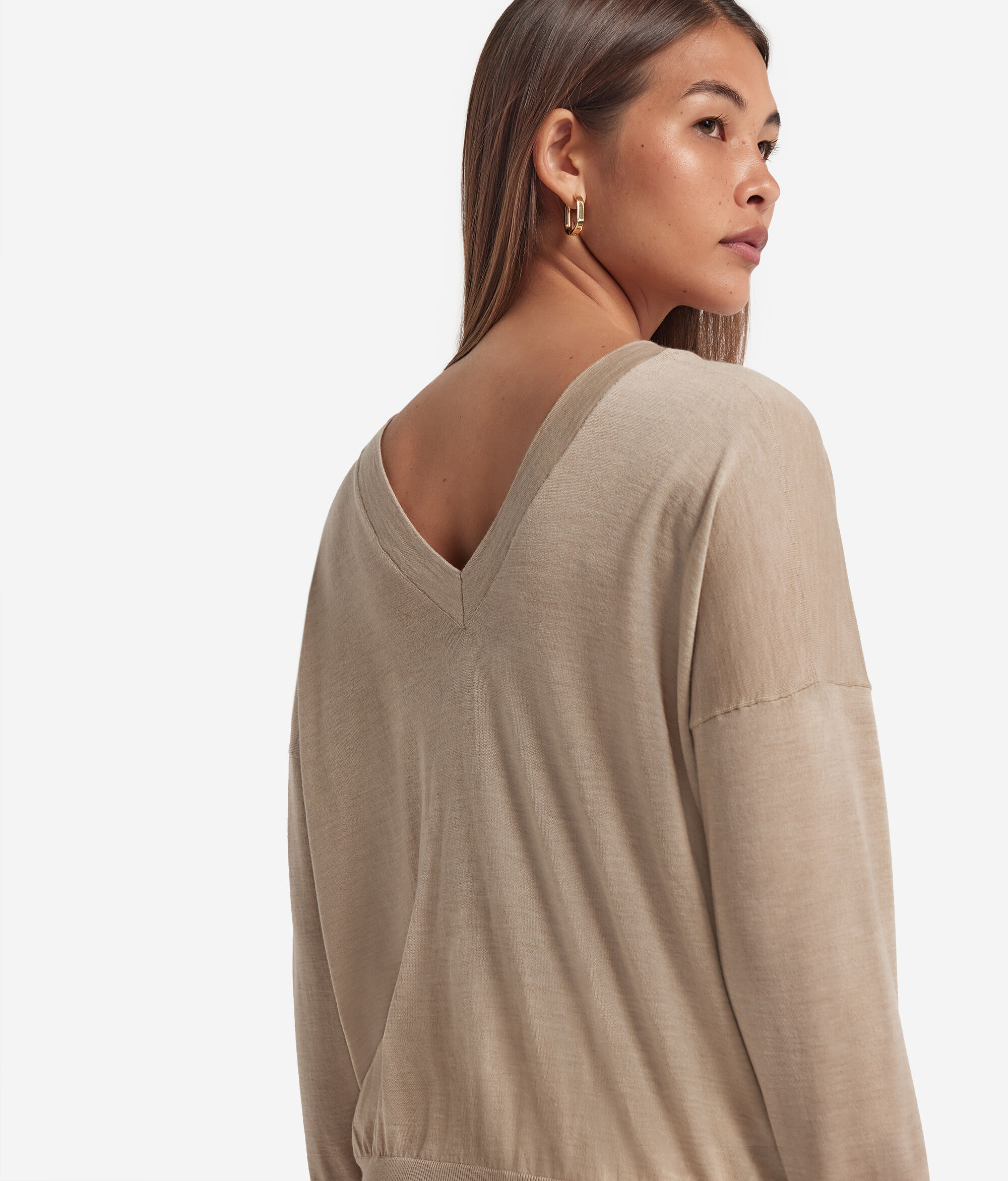 Ultrafine Cashmere Double V-Neck Sweater