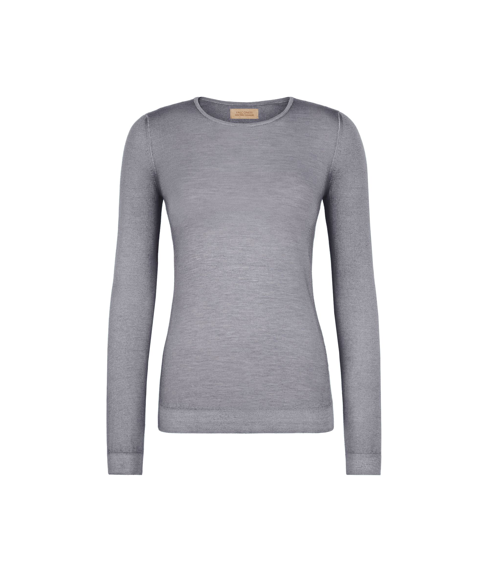 Camisola com Decote Redondo em Ultrafine Cashmere