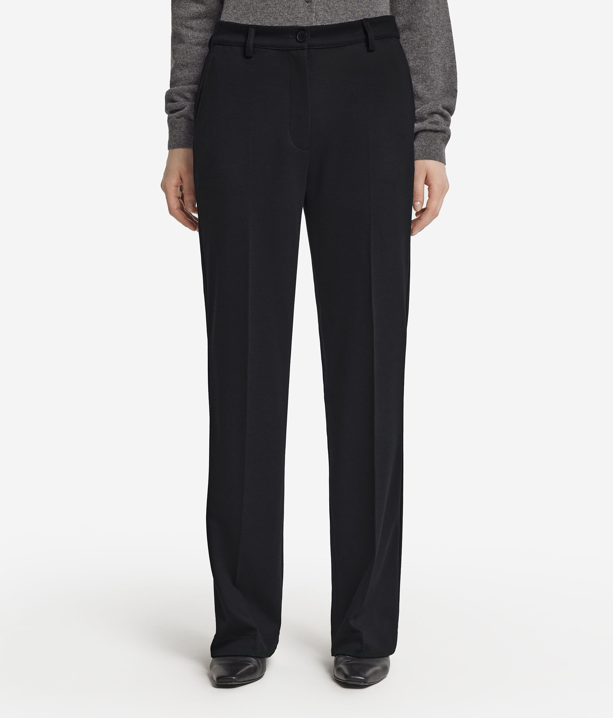 Pantalon basique en jersey de laine