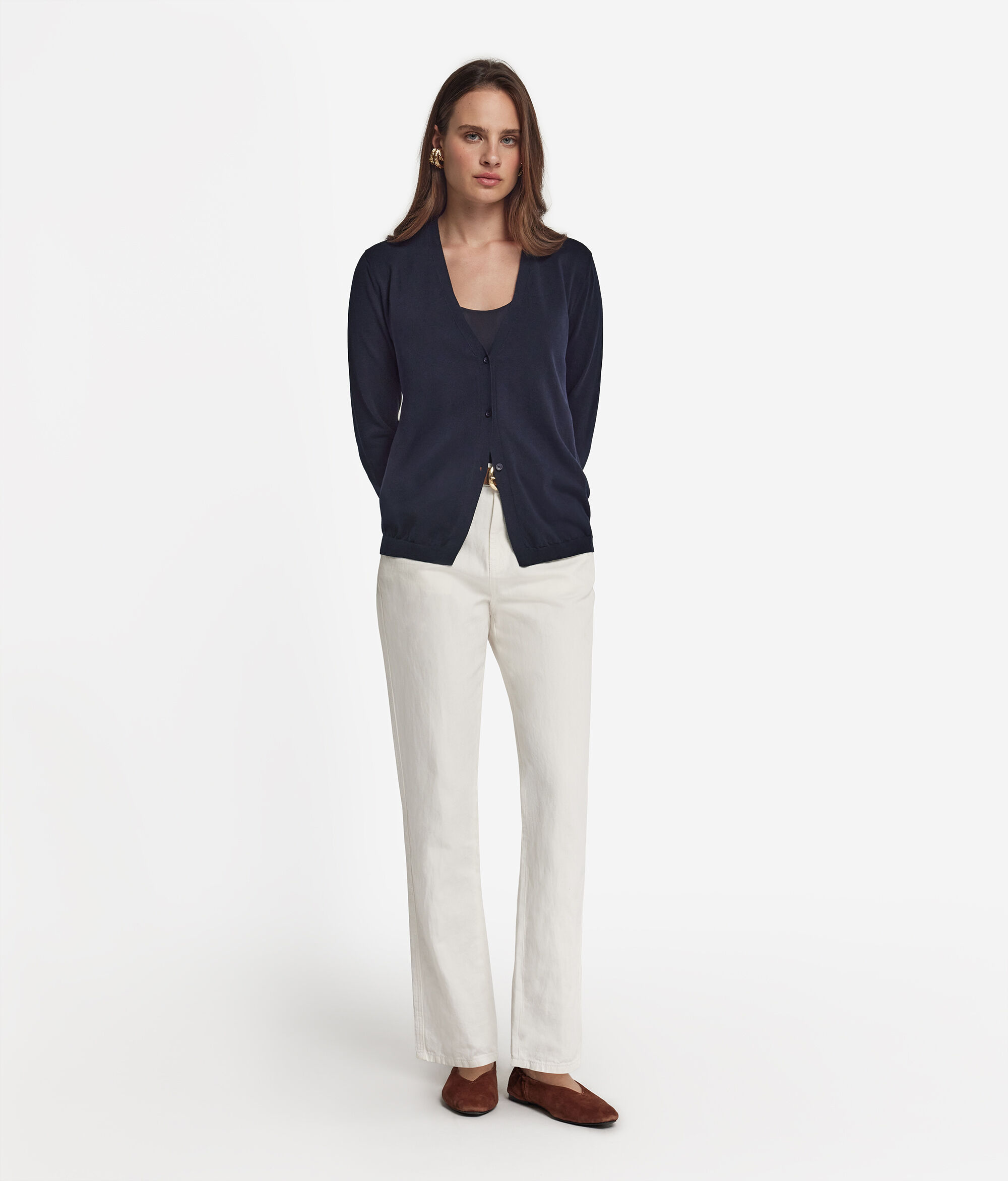 Cardigan Maniche Lunghe in Cotone Fresh