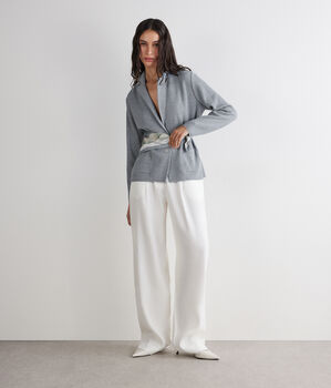 Giacca in maglia moulin&egrave; in cotone lino