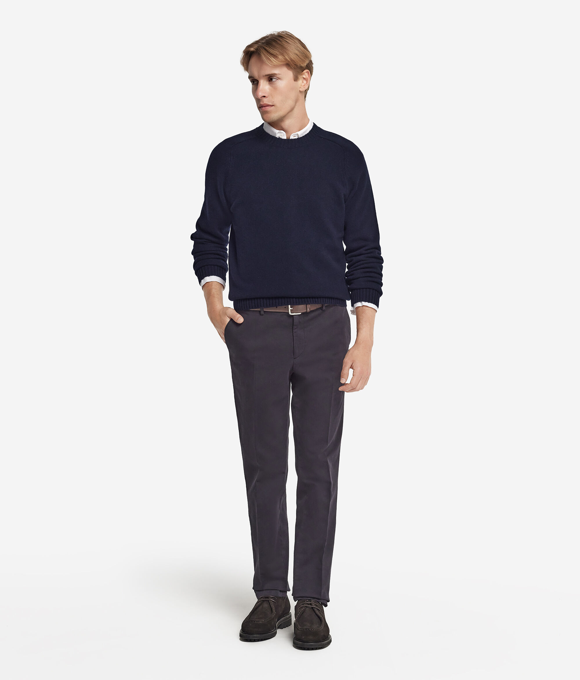 Sweter z Okrągłym Dekoltem z Kaszmiru Ultrasoft