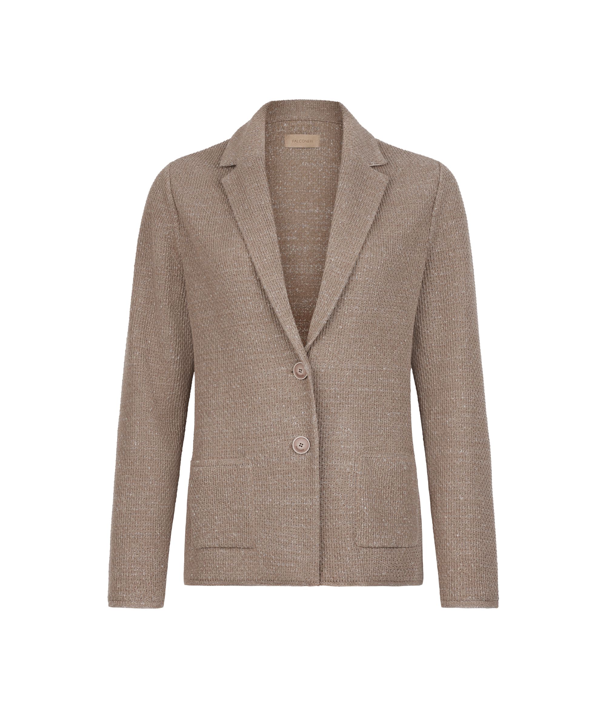 Marynarka z bawełniano-lnianej przędzy mouliné