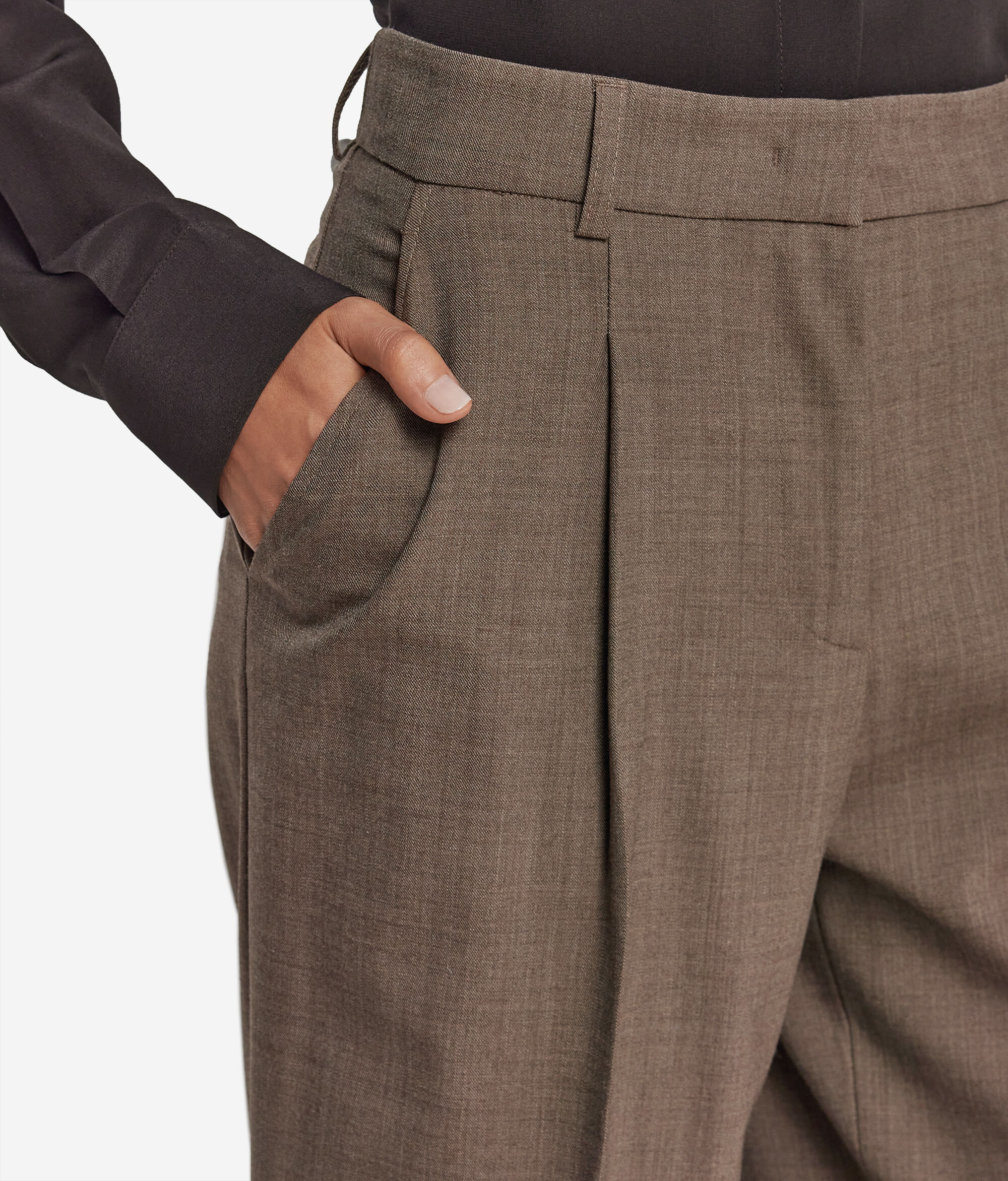 Широкие брюки из шерсти