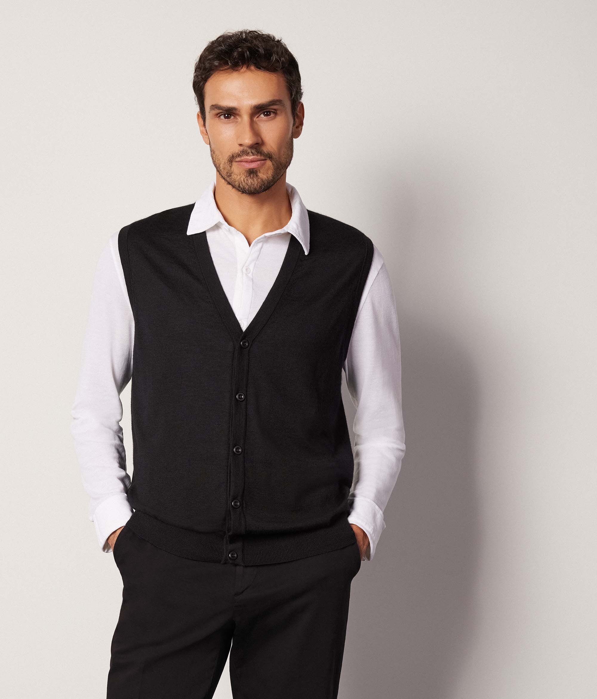 Colete em Ultrafine Cashmere