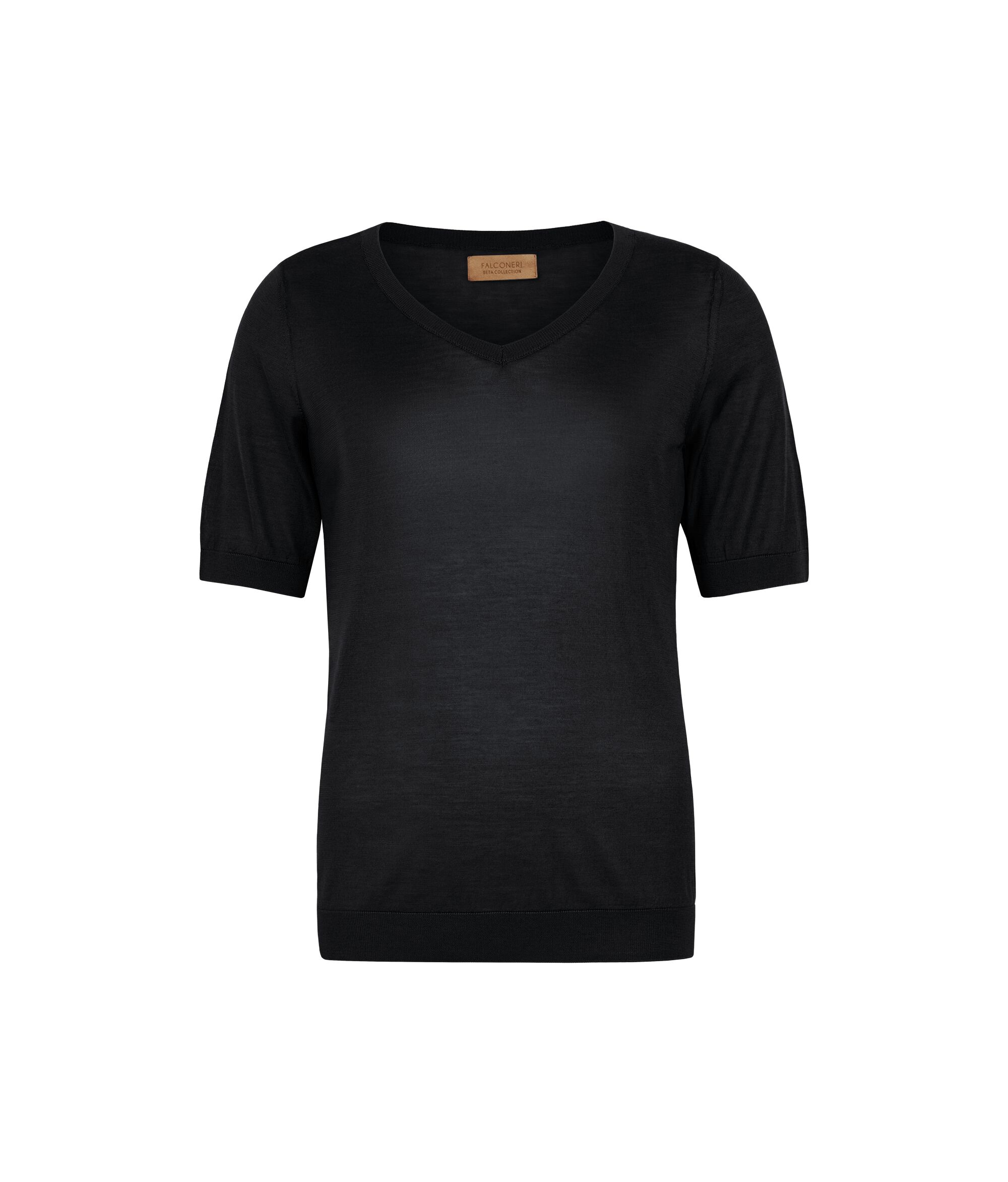 Silk V-neck T-shirt