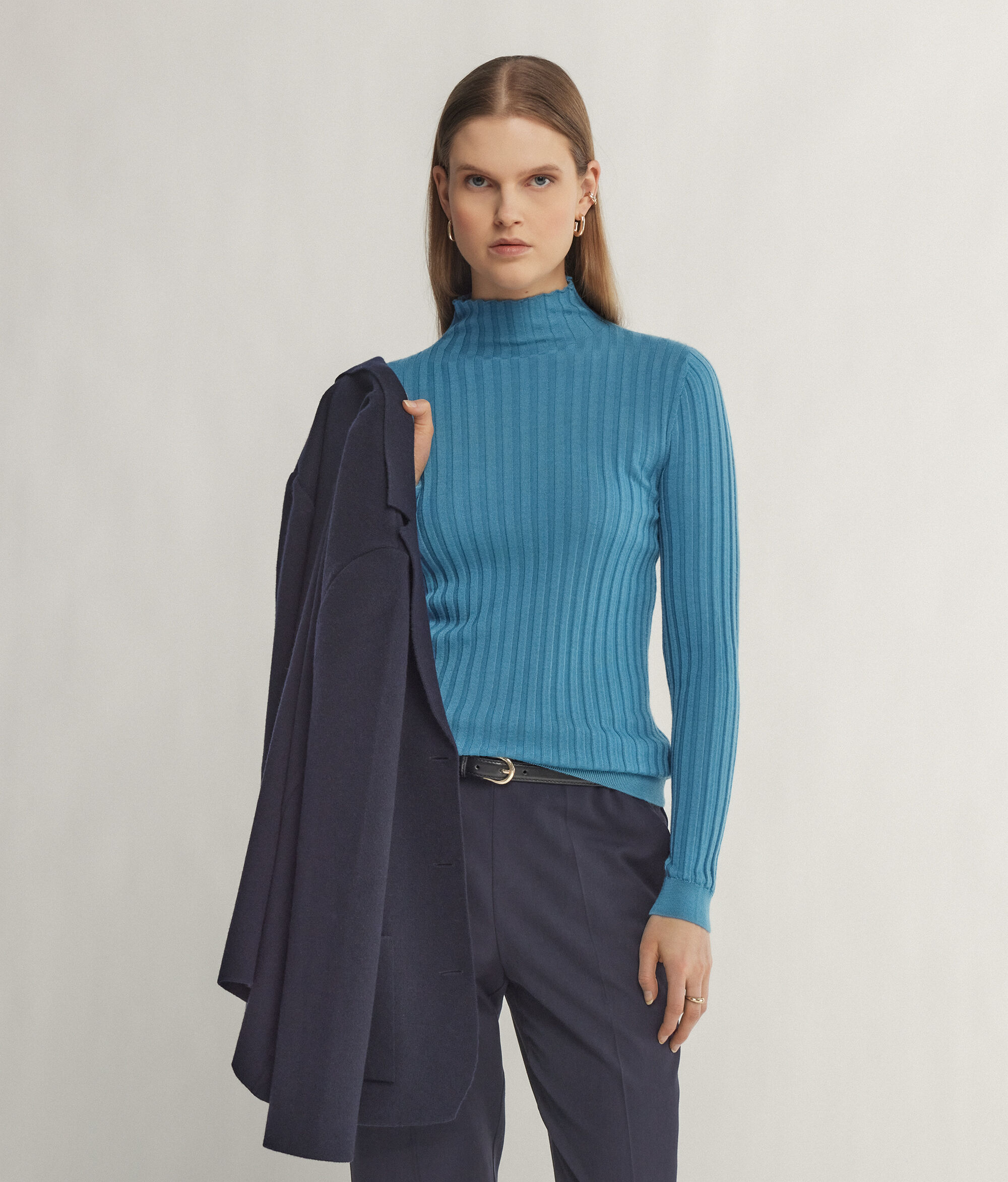 Flat-Rib Ultrafine Cashmere Turtleneck Jumper