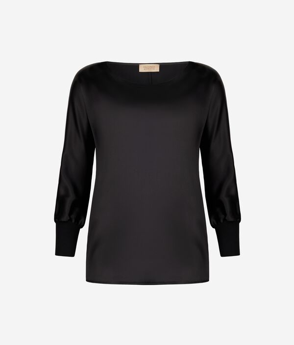 Блуза из атласного шелка