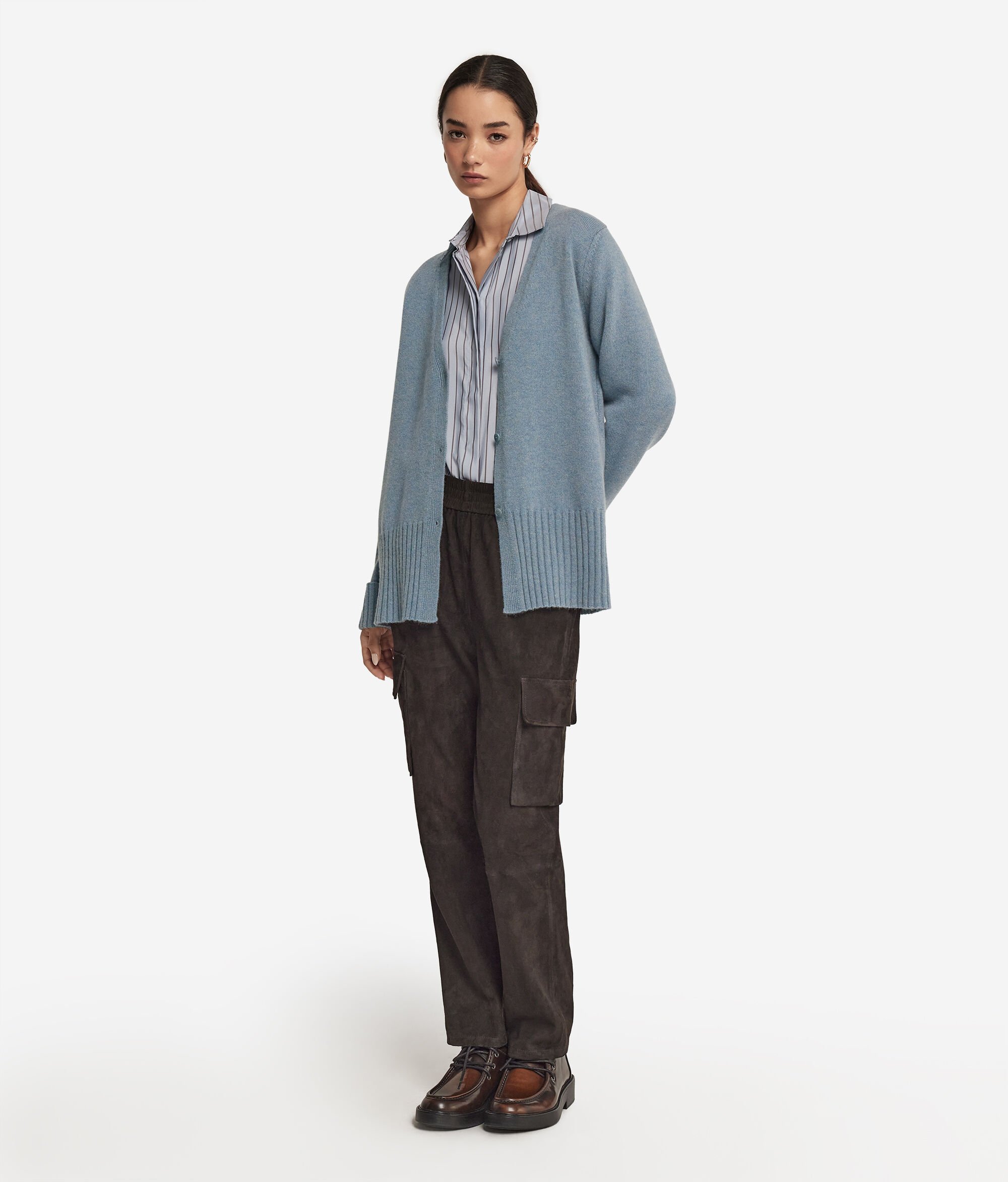 Gilet à col V en cachemire ultra-doux