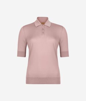 Poloshirt aus Seide und Baumwolle