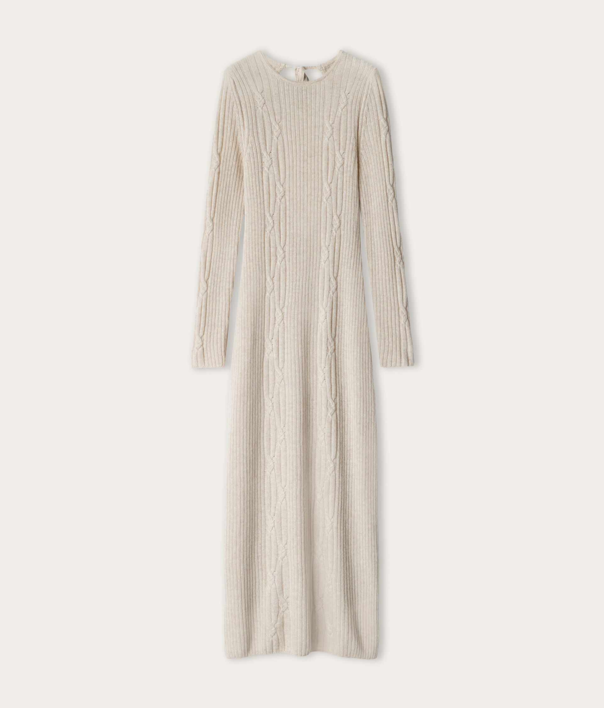 Abito a coste intrecciate in cashmere