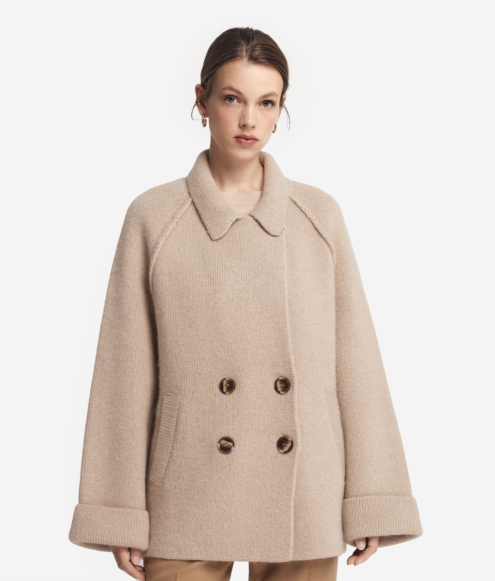 Cappotto Invernale Da Donna, Caldo, Con Bottoni, Giacca Da Donna, Giacca Corta, Casual, Tinta Unita, Leggera, Giacca Invernale Da Montagna, Colore: Rosso, S - 7
