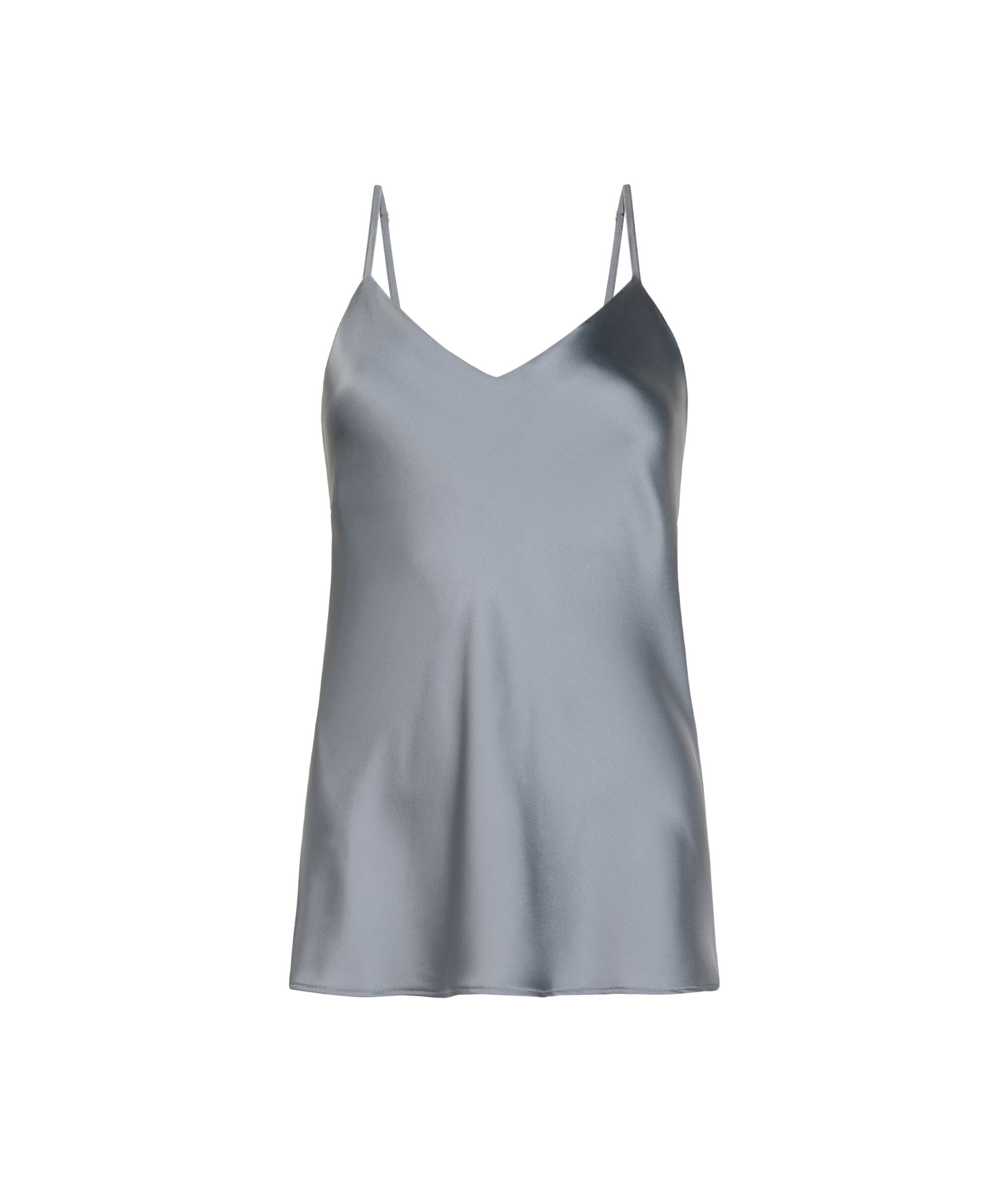 Top mit schmalen Trägern aus Seidensatin