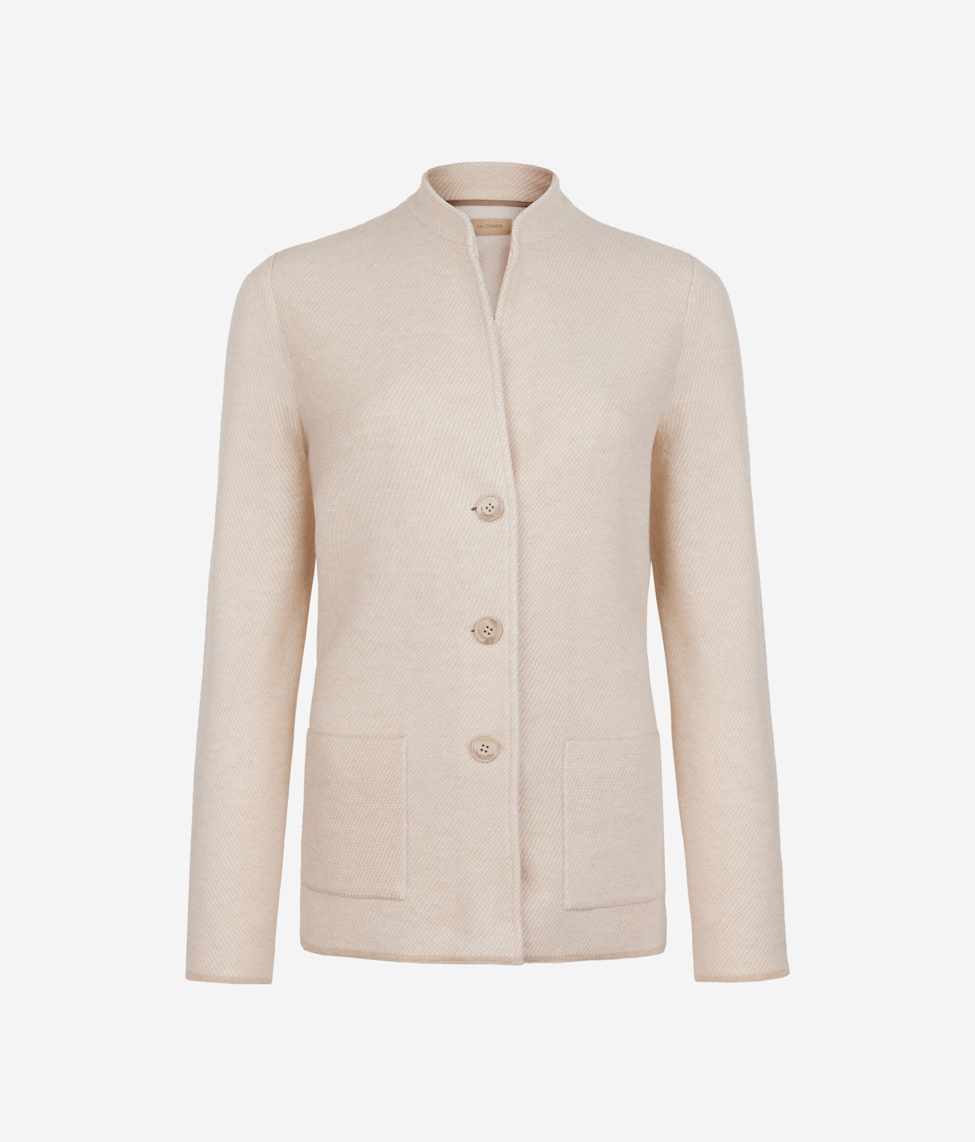Zweifarbiger Blazer aus Wolle und Kaschmir