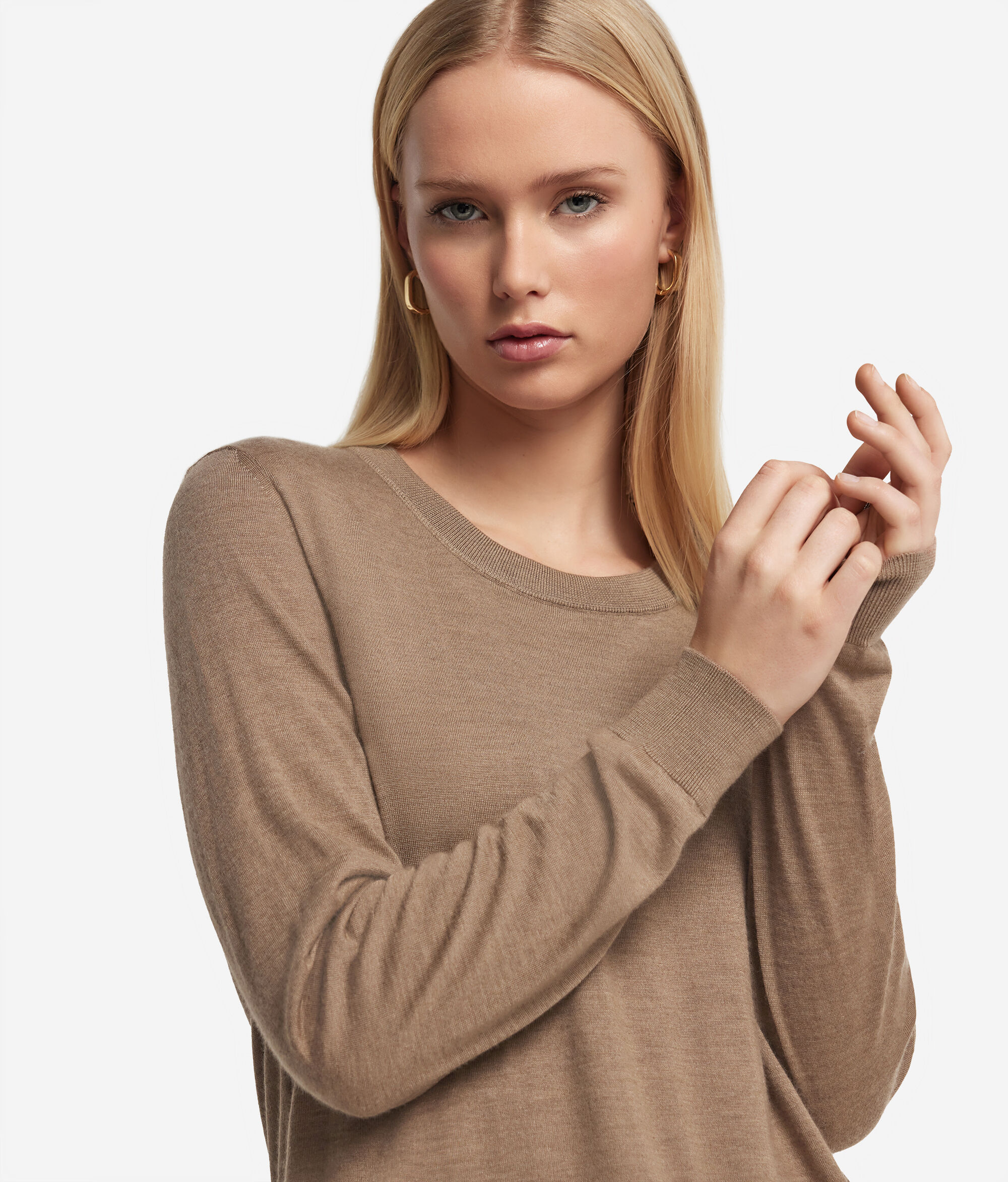 Sweter z okrągłym dekoltem z kaszmiru Ultrafine
