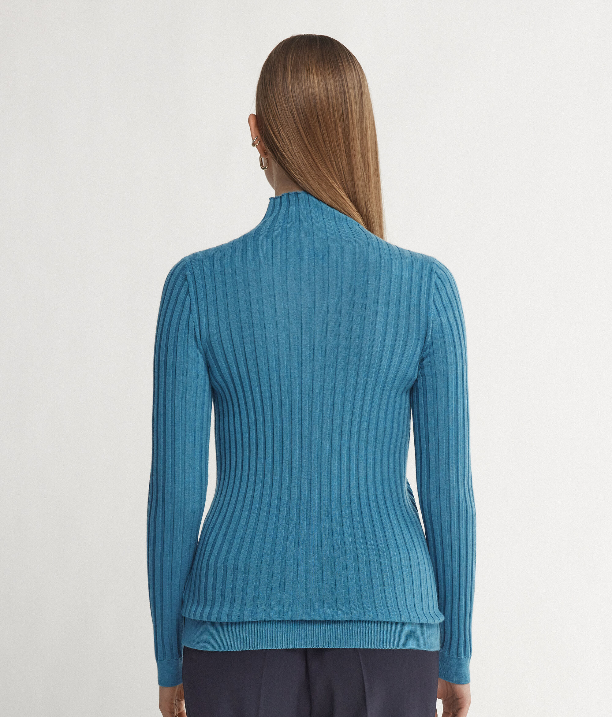 Flat-Rib Ultrafine Cashmere Turtleneck Jumper