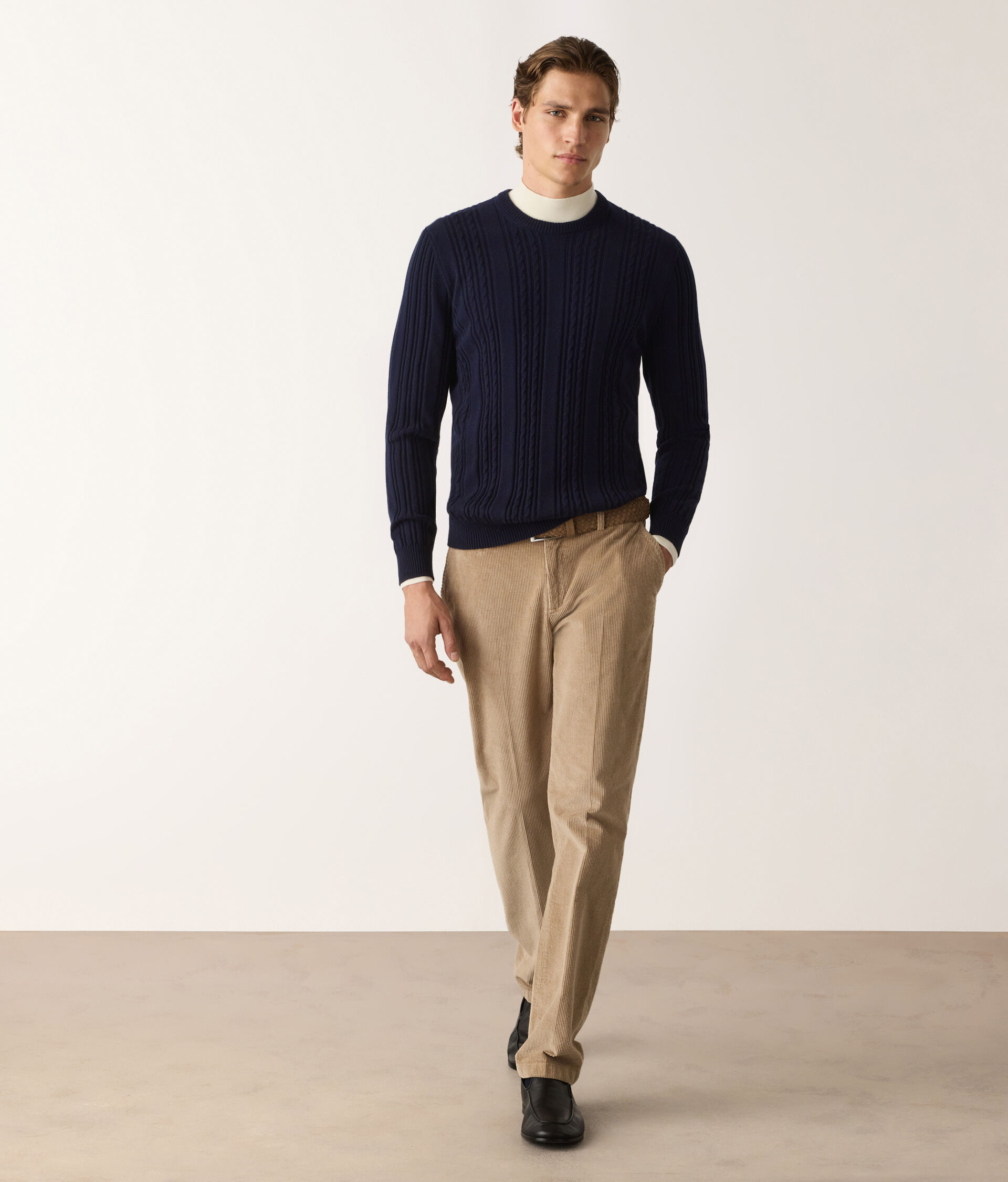 Jersei coll rodó vuits canalé cashmere
