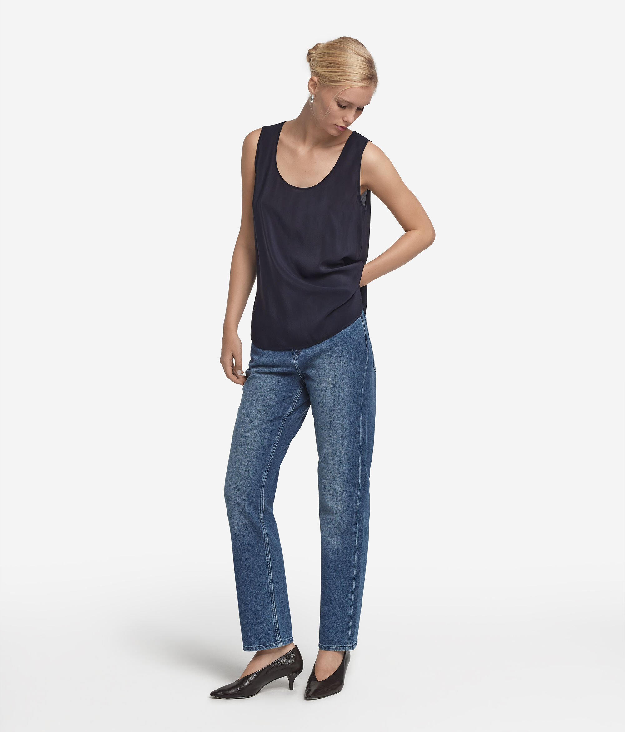 Wide-Neck Silk Camisole