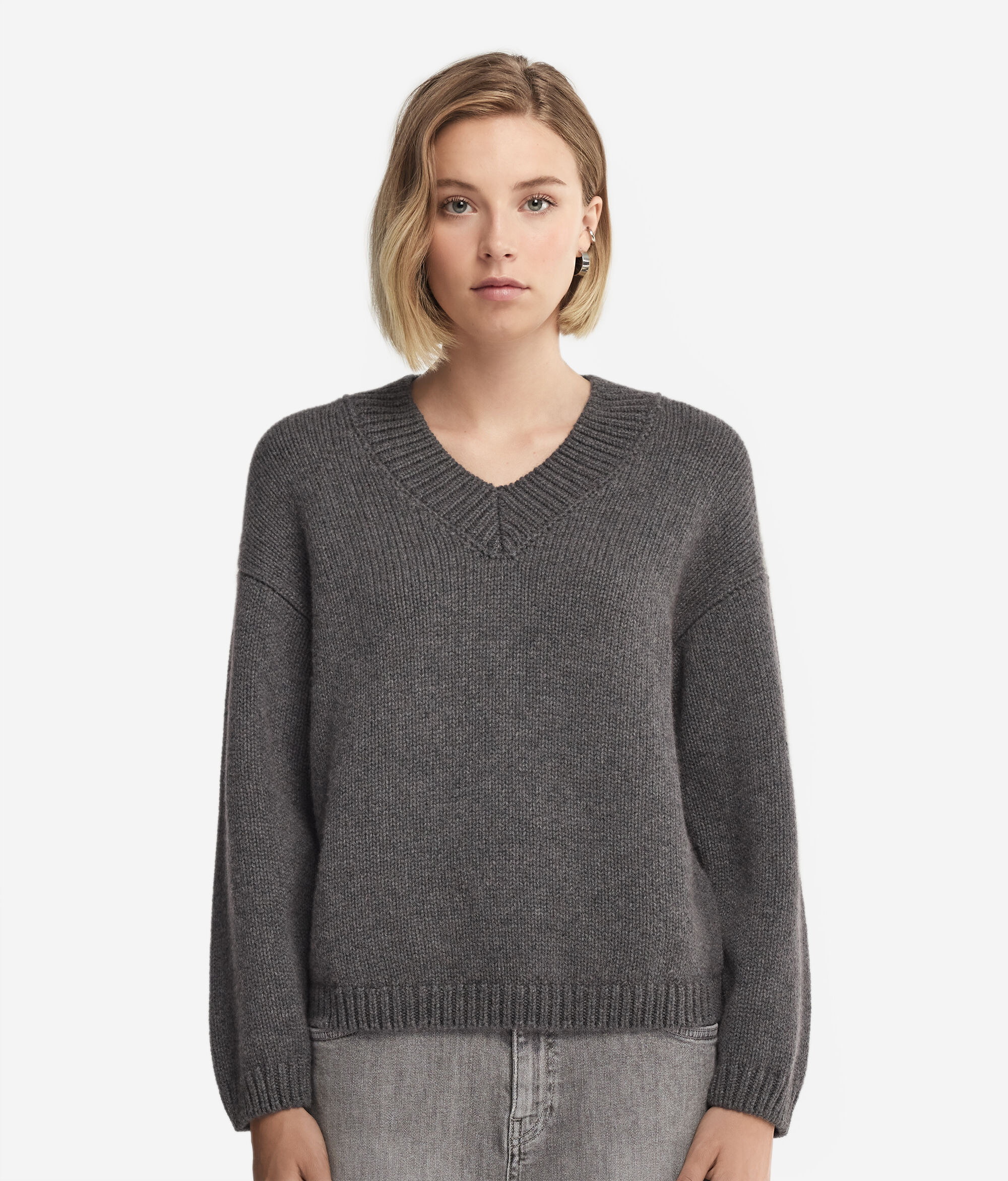 Maglia scollo a V in Cashmere Ultrasoft Tricot