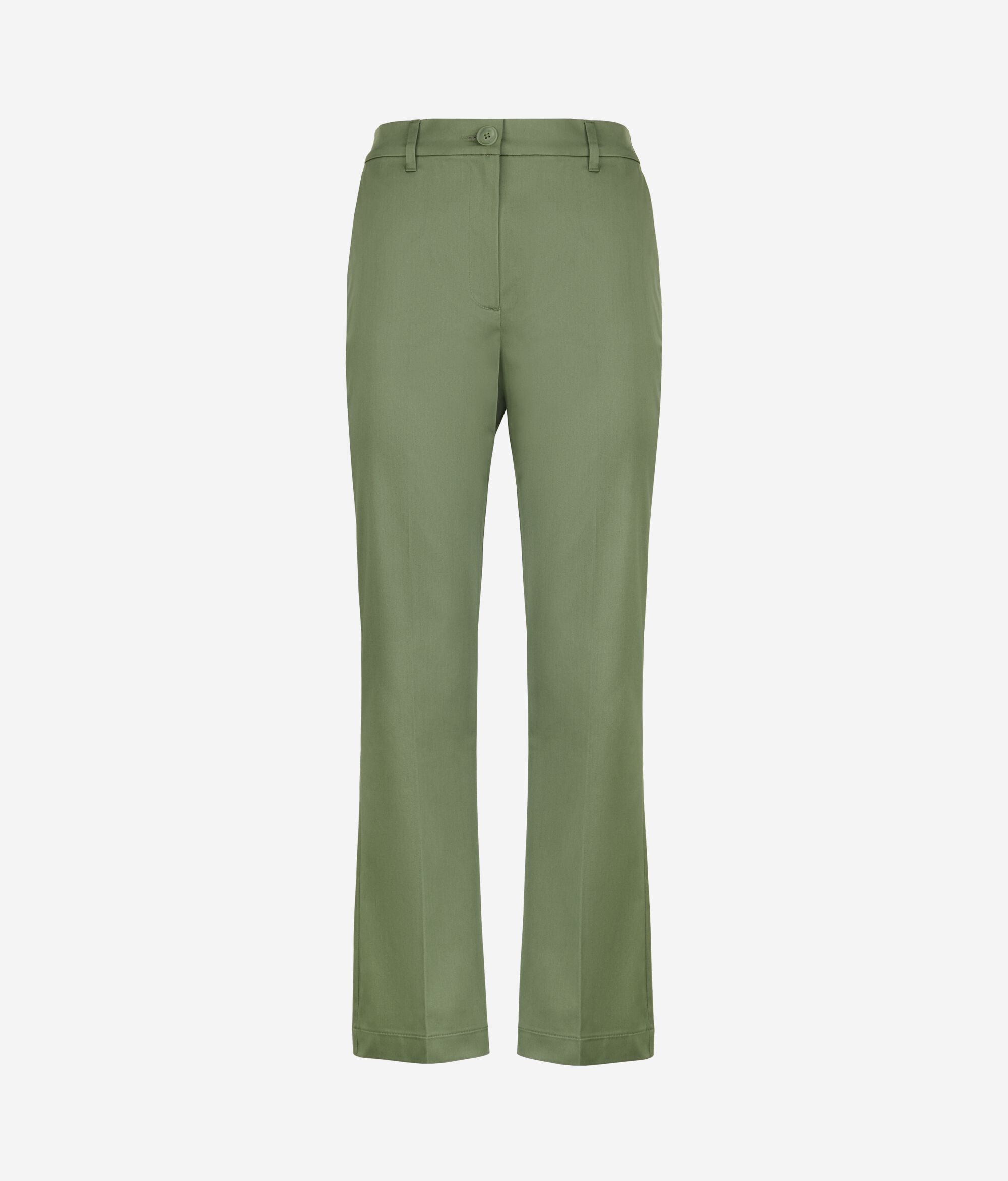 Pantalon évasé en tissu de coton