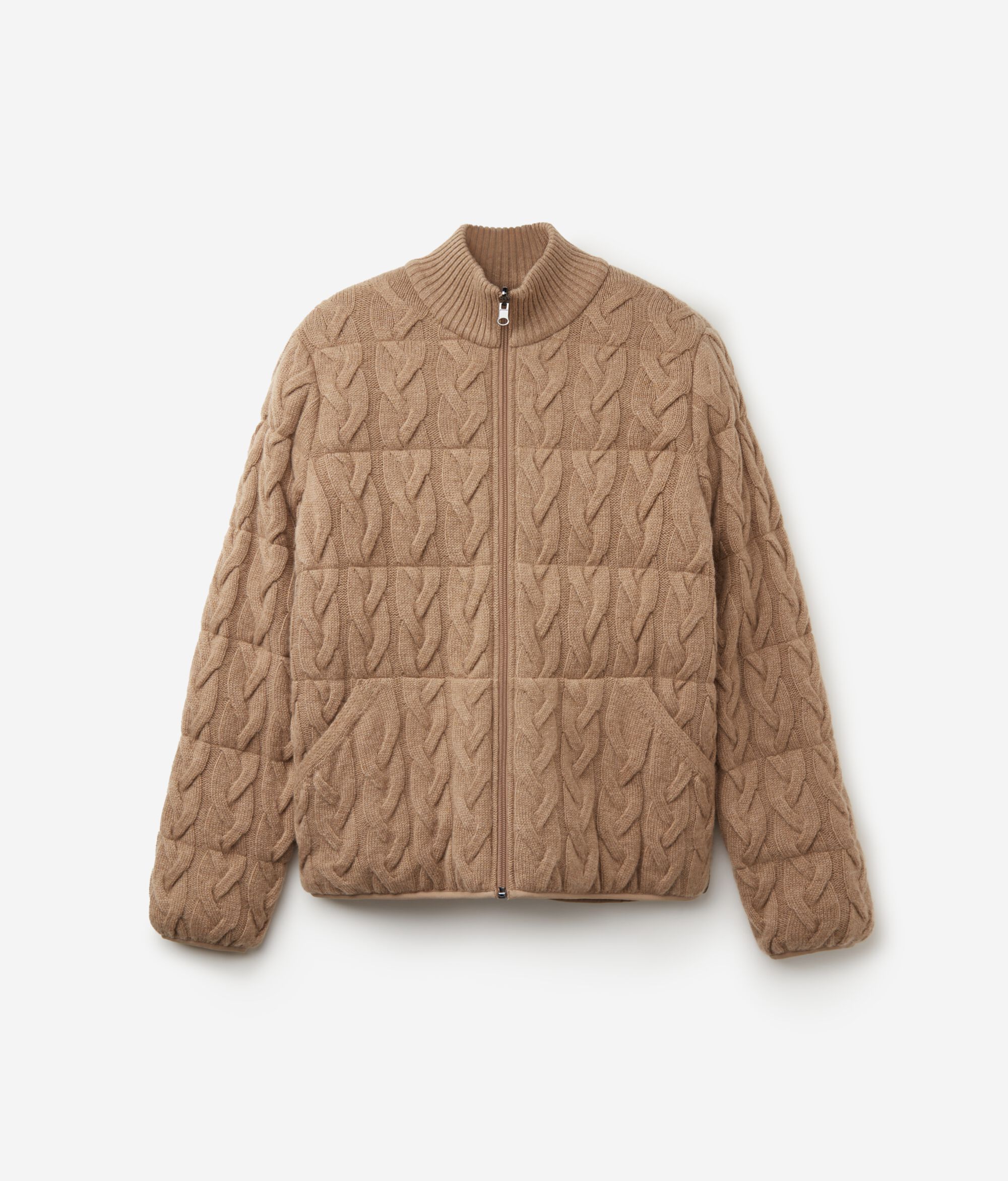 Anorac de plomes reversible amb motiu de vuits de Cashmere