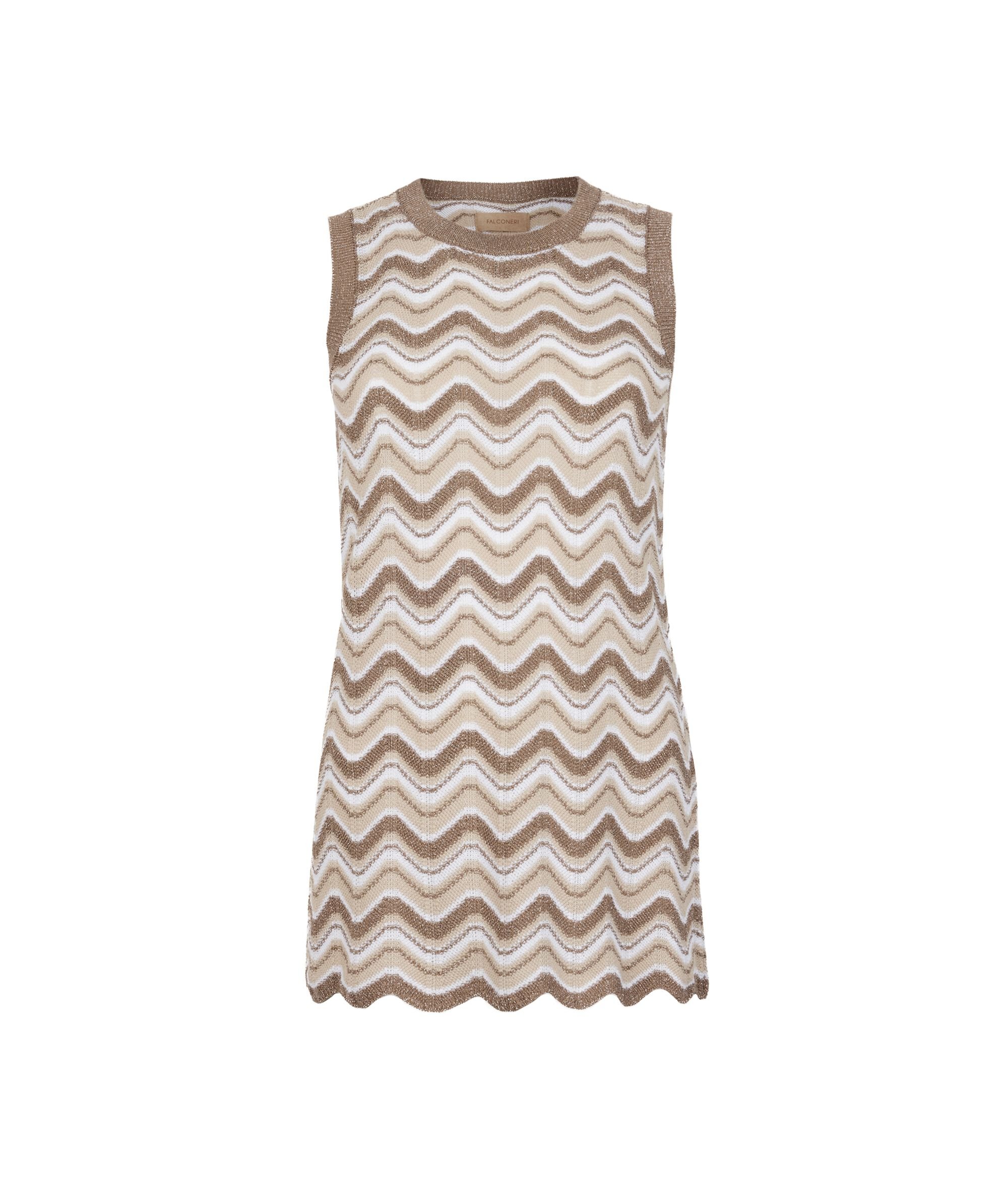 Canotta chevron lamé