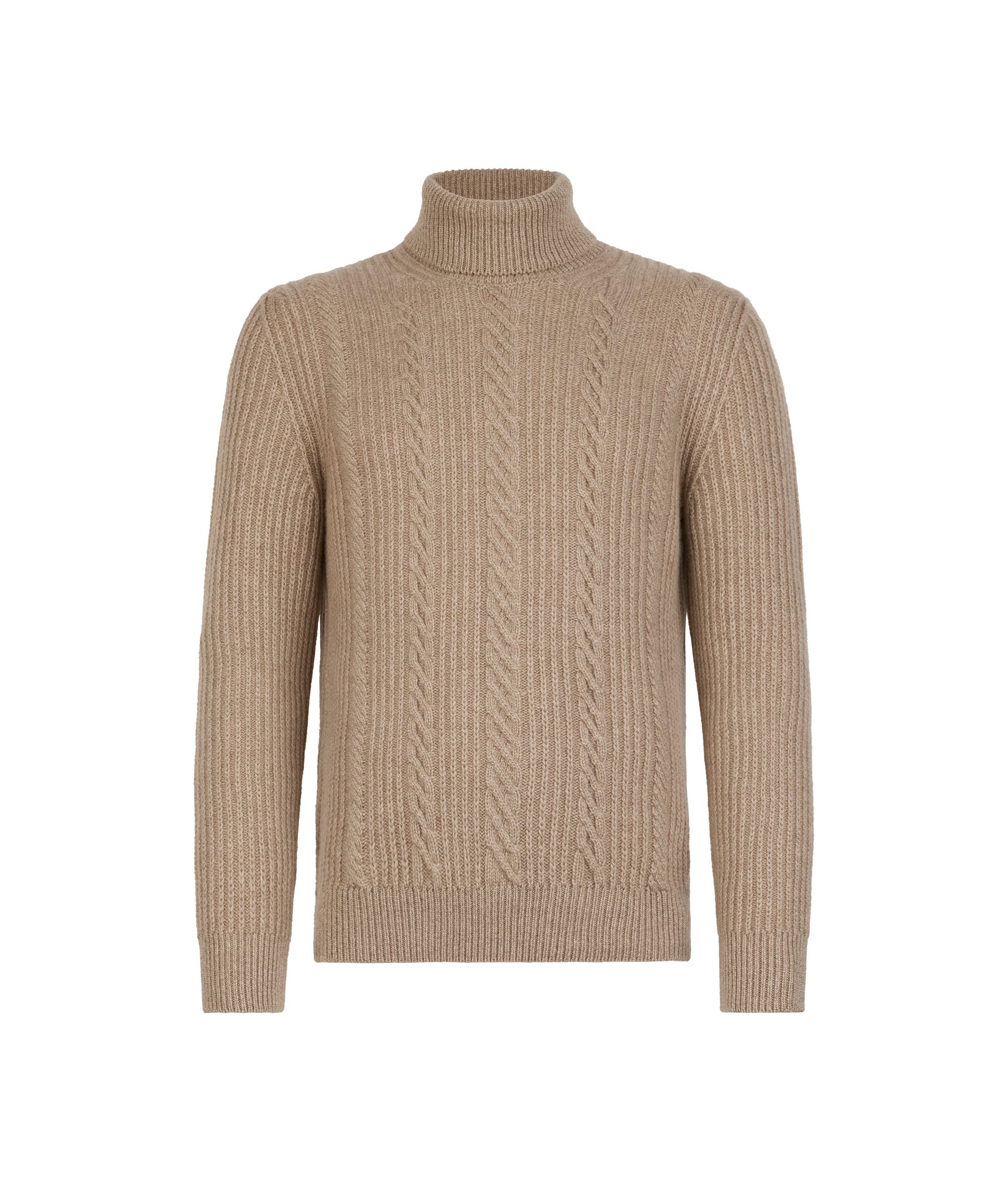 Dolcevita con trecce in Cashmere Undyed Ultrasoft