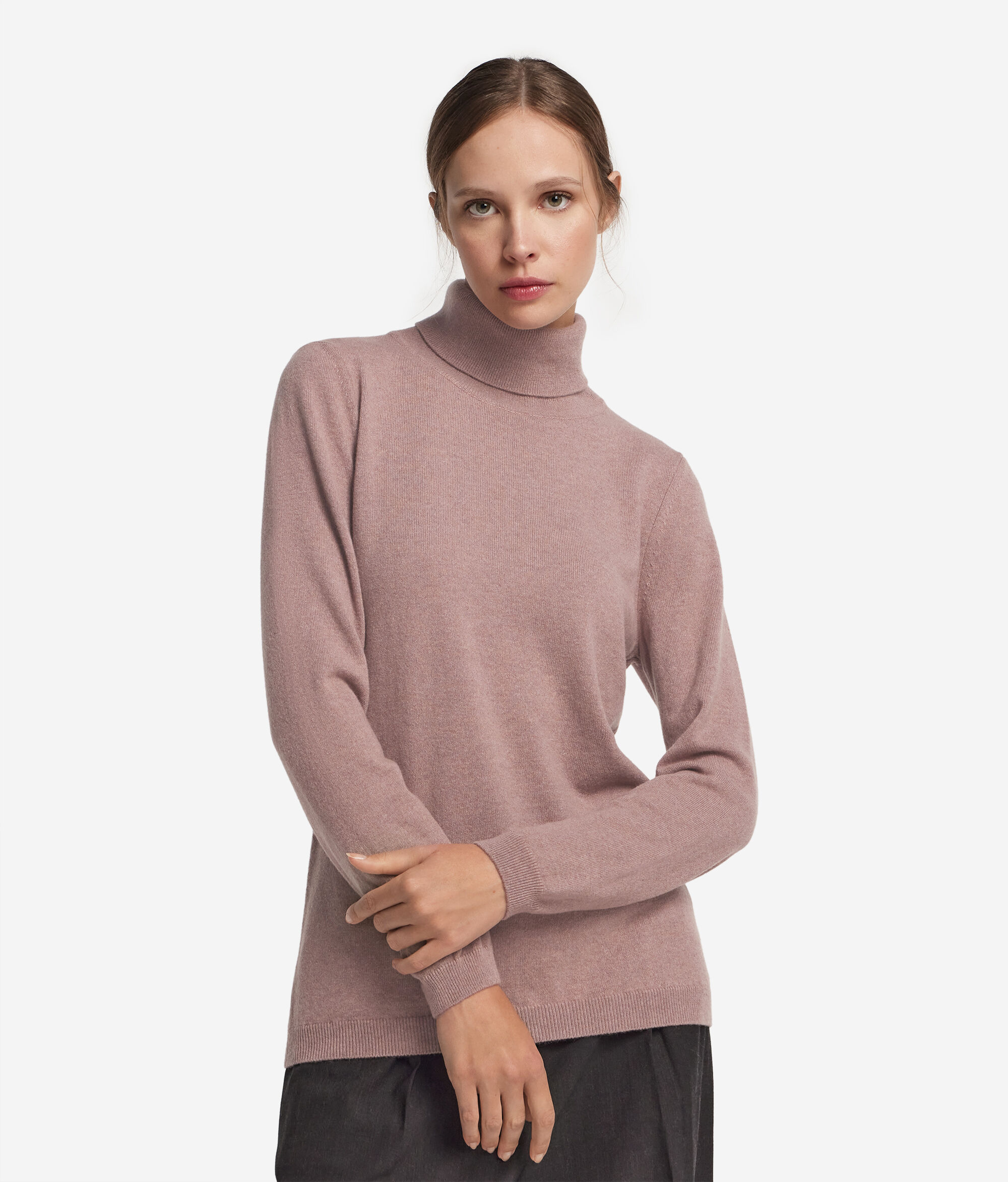 Col roulé femme en cachemire ultra-doux