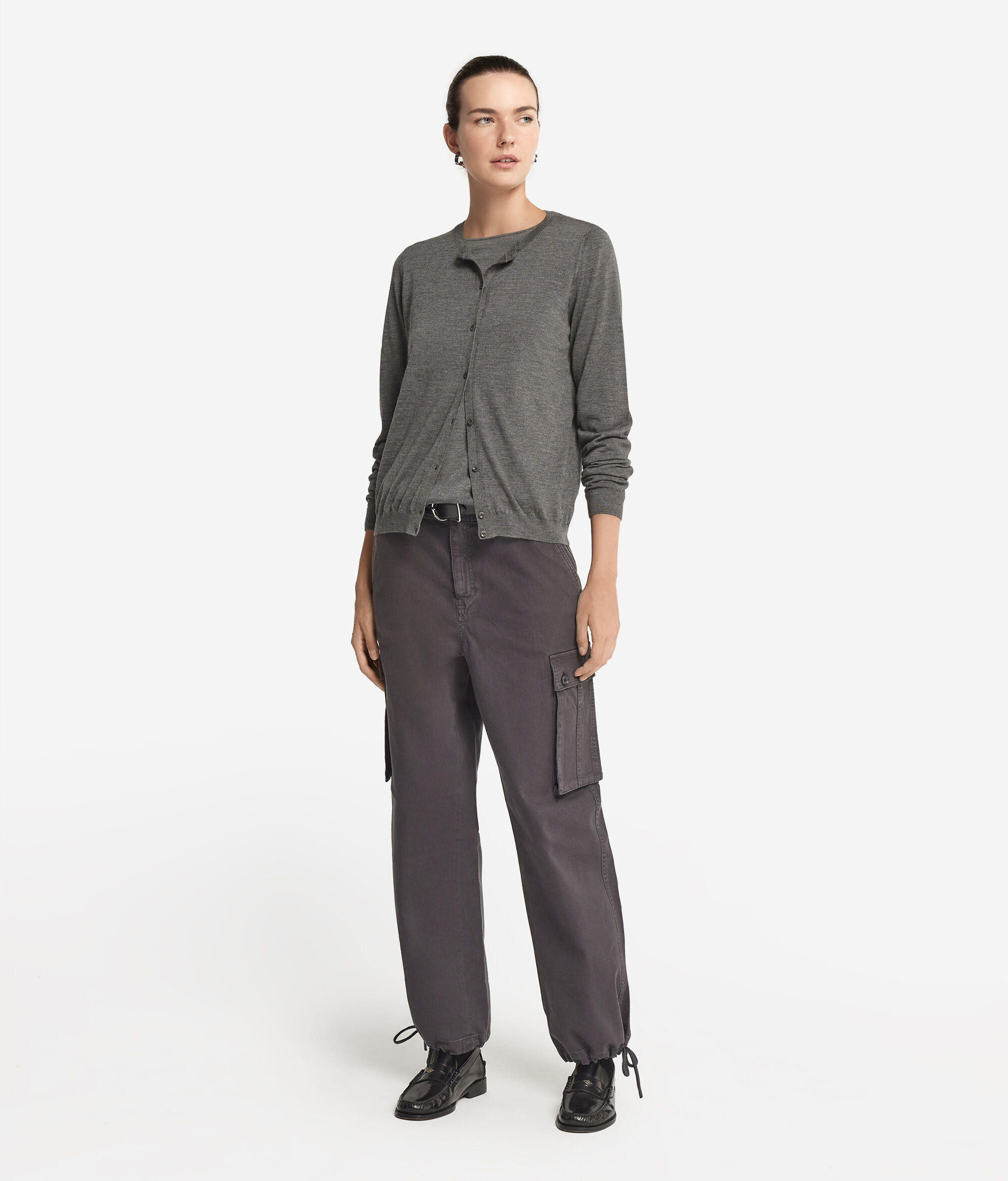 Gilet femme à col rond en cachemire ultra-fin
